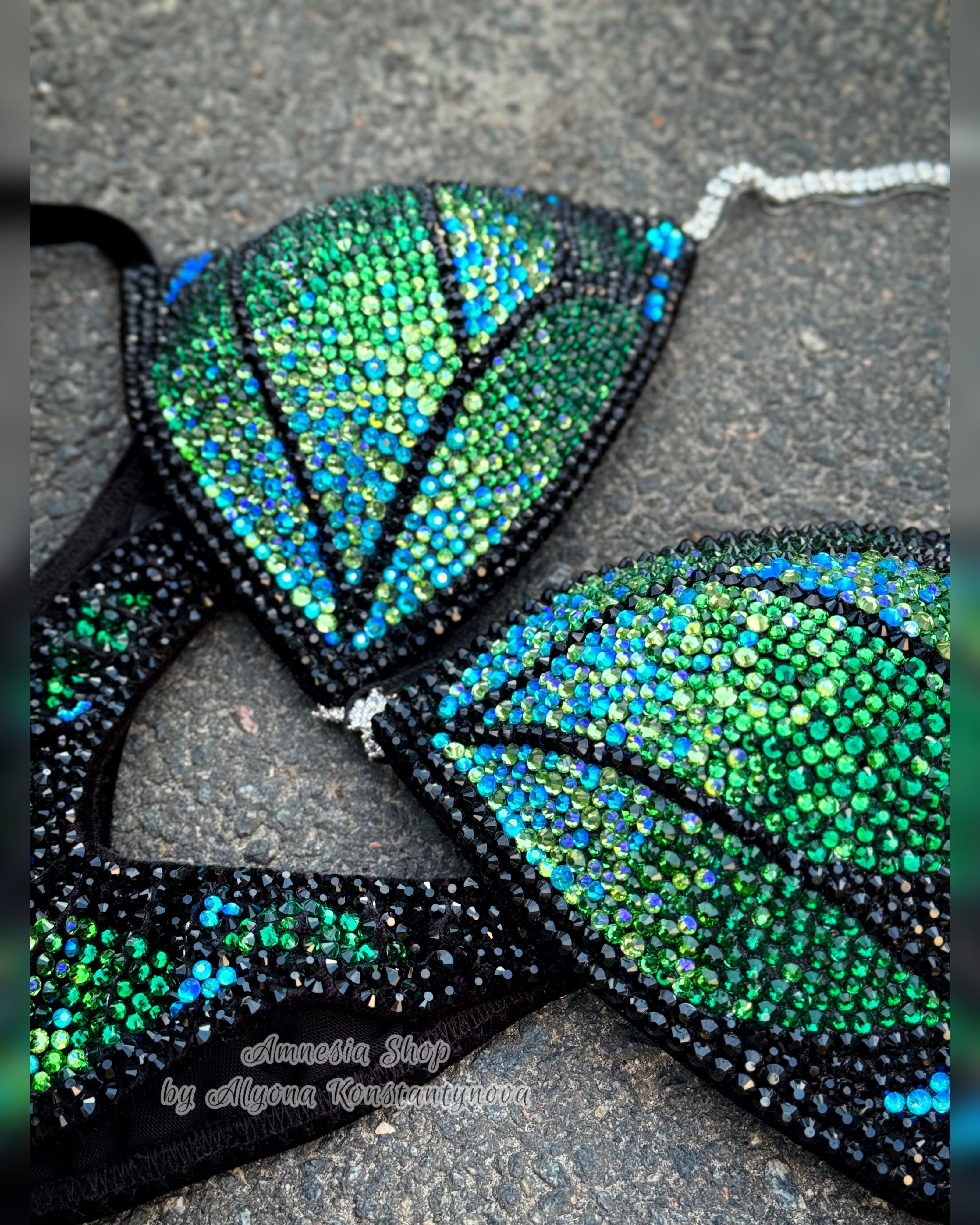 Competition Bikini Set - Rhinestone Fitness - NPC - IFBB - WBFF - Wellness - Figure Competition Suit - Posing Suit - Swarovski Bodybuilding
