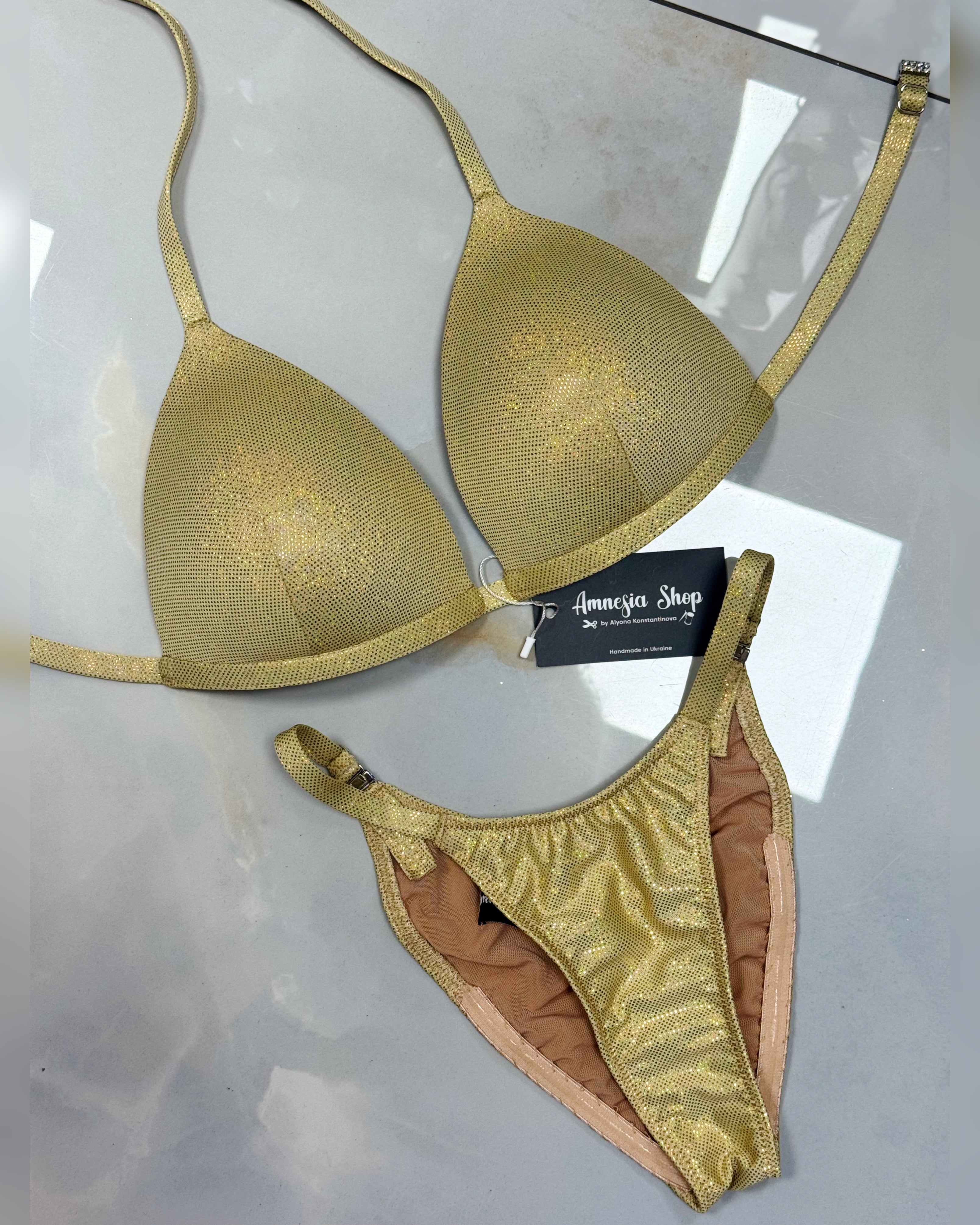 Gold Base Fit Model Bikini Suit, Posing Competition