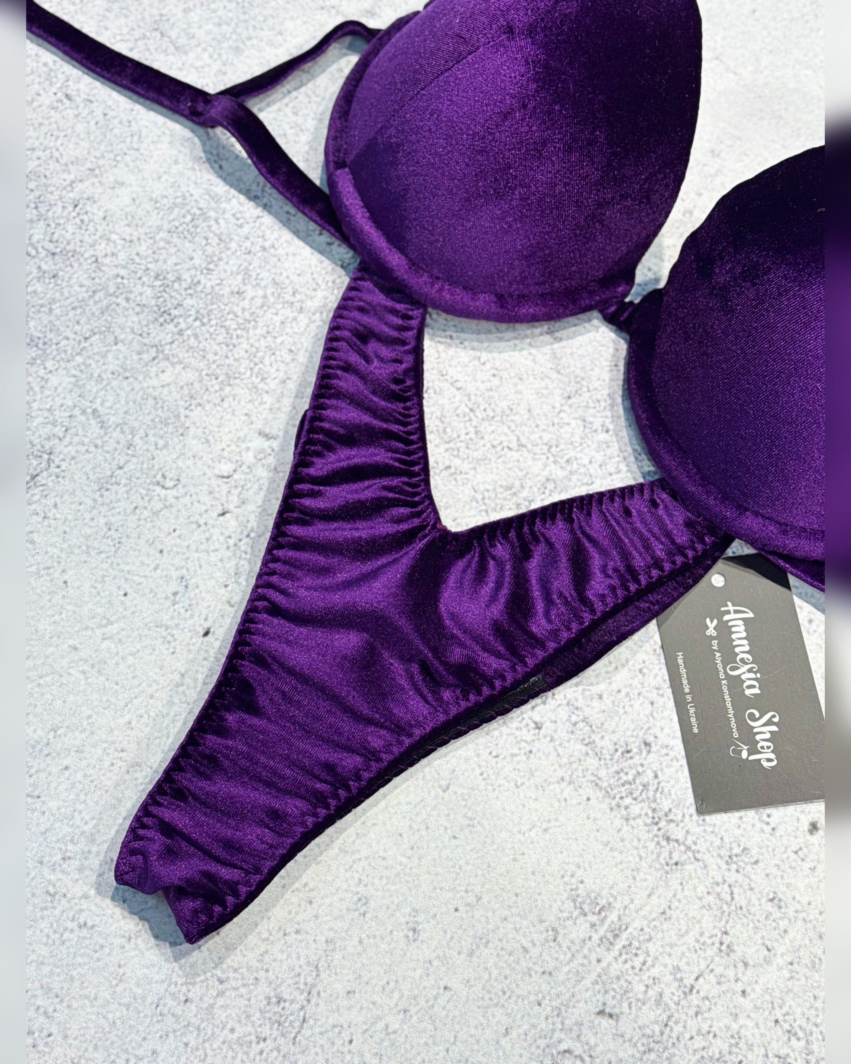 Base Purple fitness bikini, Fitness Bikini - Bodybuilding Bikini - Swarovski Bikiki - IFBB Competition Bikini - Posing Suit - Fitness Suit