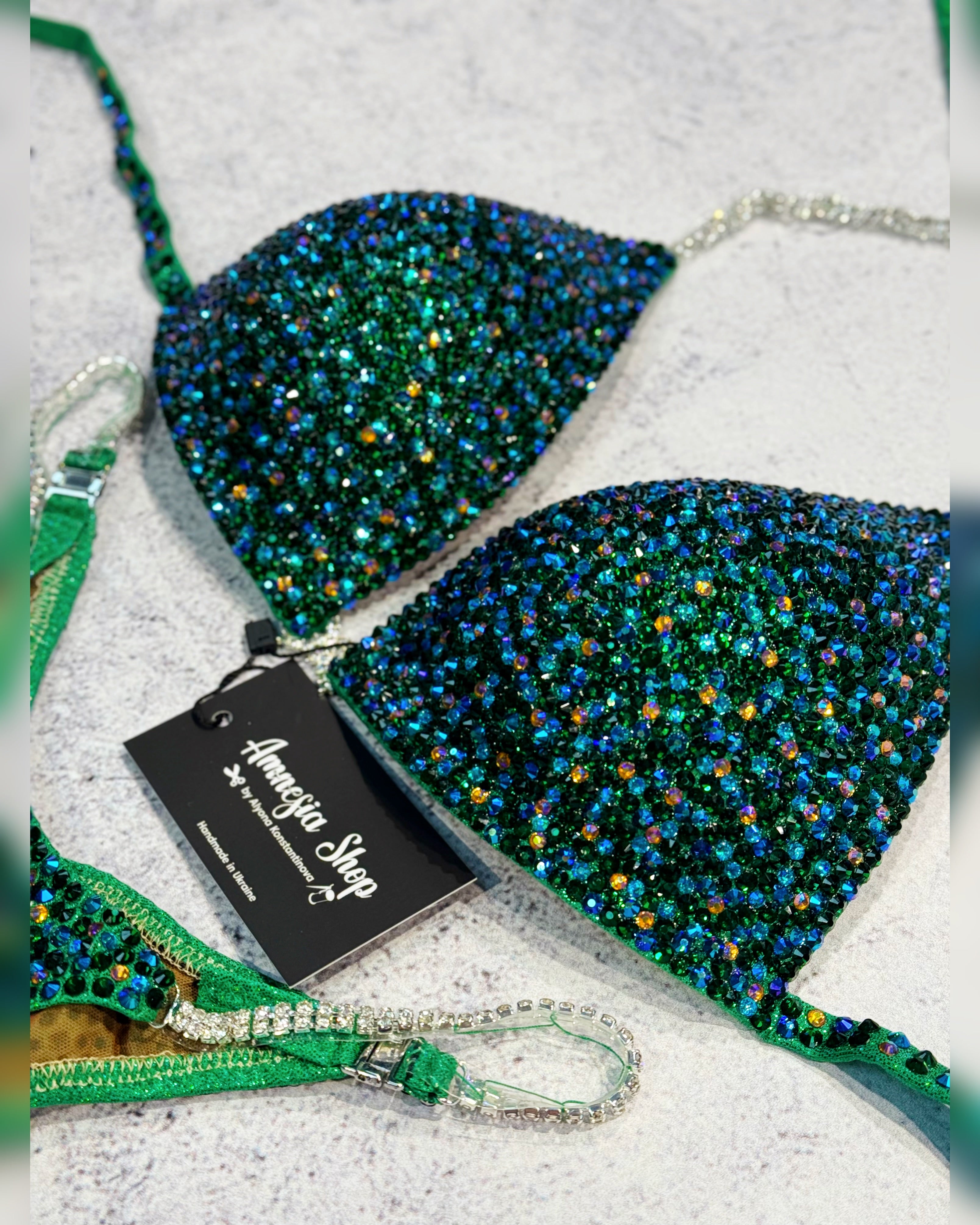 (Copy) Green Competition Bikini Set, Competition Set, Figure Bikini, Bikini Suit, Competition Bikini, Sexy Set, Swimsuit, Posing Bikini, Fitness Bikini