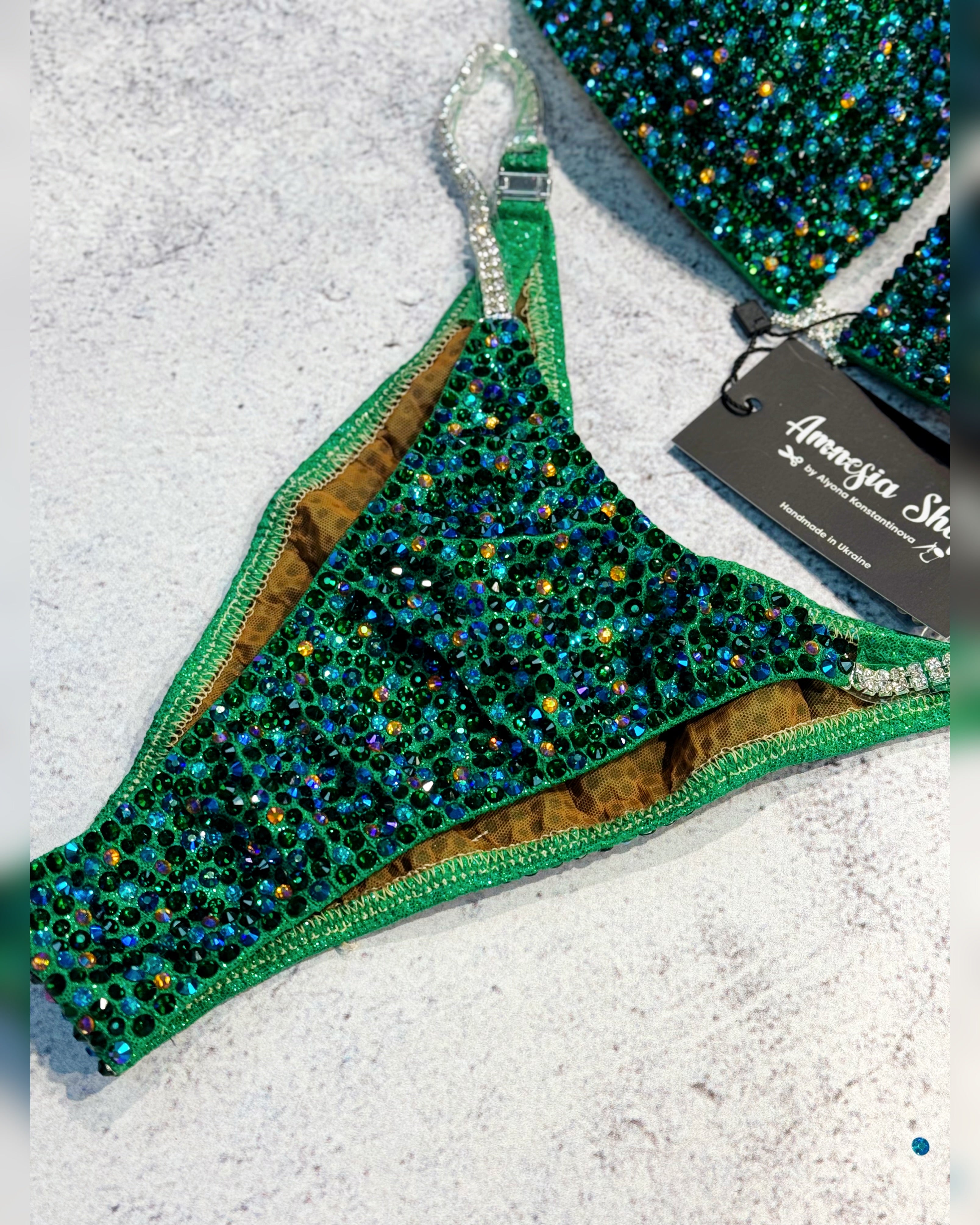 (Copy) Green Competition Bikini Set, Competition Set, Figure Bikini, Bikini Suit, Competition Bikini, Sexy Set, Swimsuit, Posing Bikini, Fitness Bikini