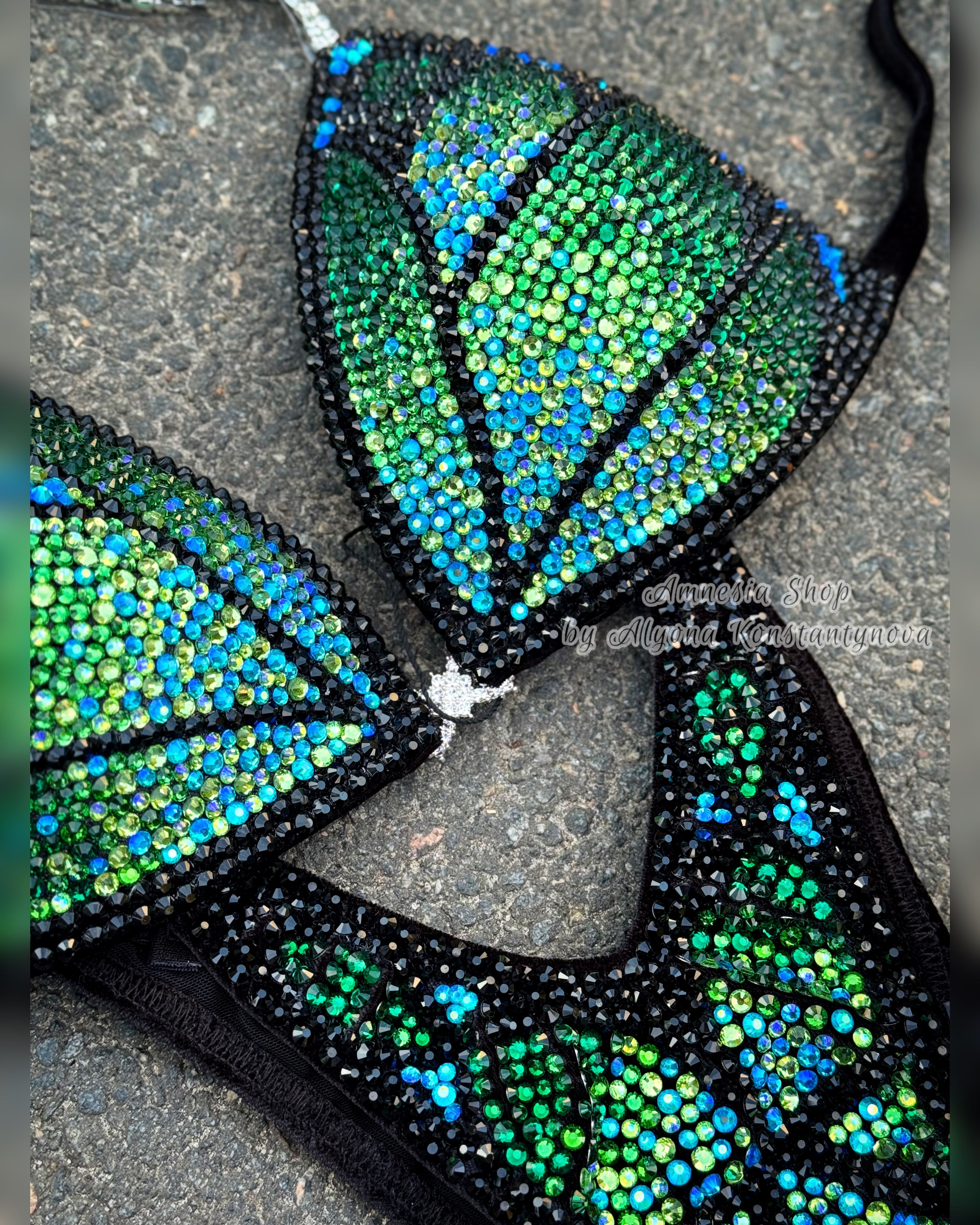 Competition Bikini Set - Rhinestone Fitness - NPC - IFBB - WBFF - Wellness - Figure Competition Suit - Posing Suit - Swarovski Bodybuilding