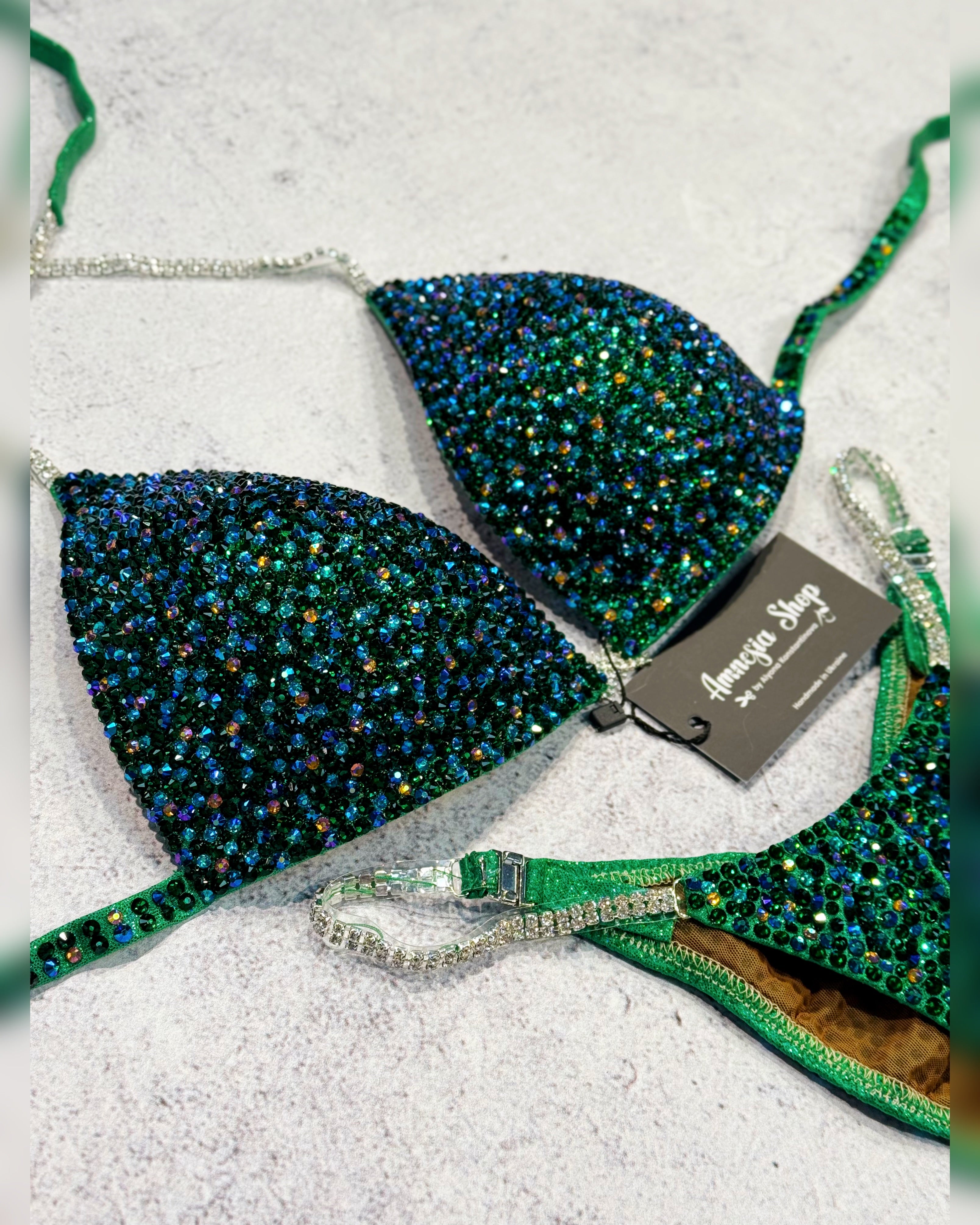 (Copy) Green Competition Bikini Set, Competition Set, Figure Bikini, Bikini Suit, Competition Bikini, Sexy Set, Swimsuit, Posing Bikini, Fitness Bikini