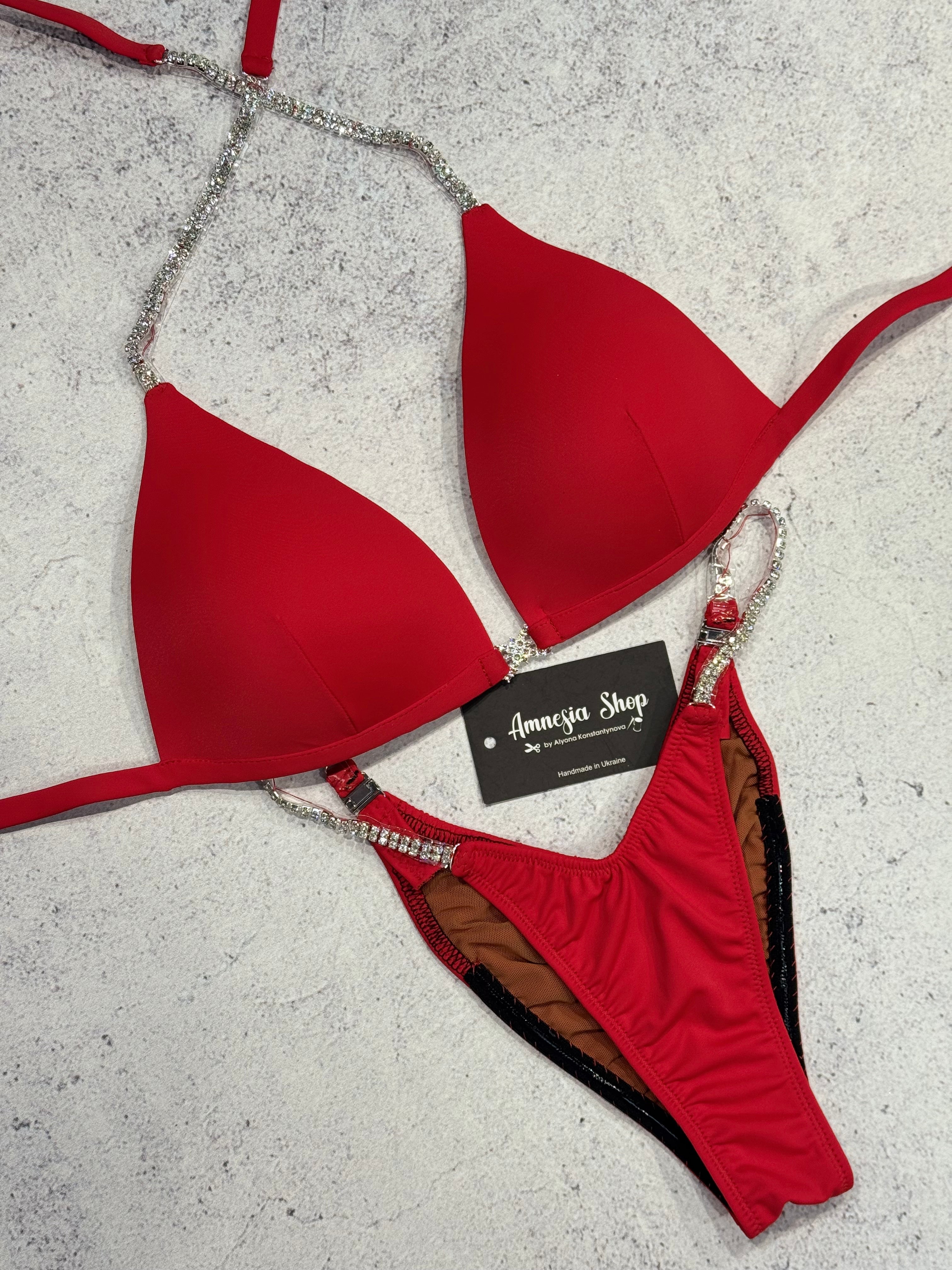 (Copy) Base bikini, Fitness Bikini - Bodybuilding Bikini - Swarovski Bikiki - IFBB Competition Bikini - Posing Suit - Fitness Suit