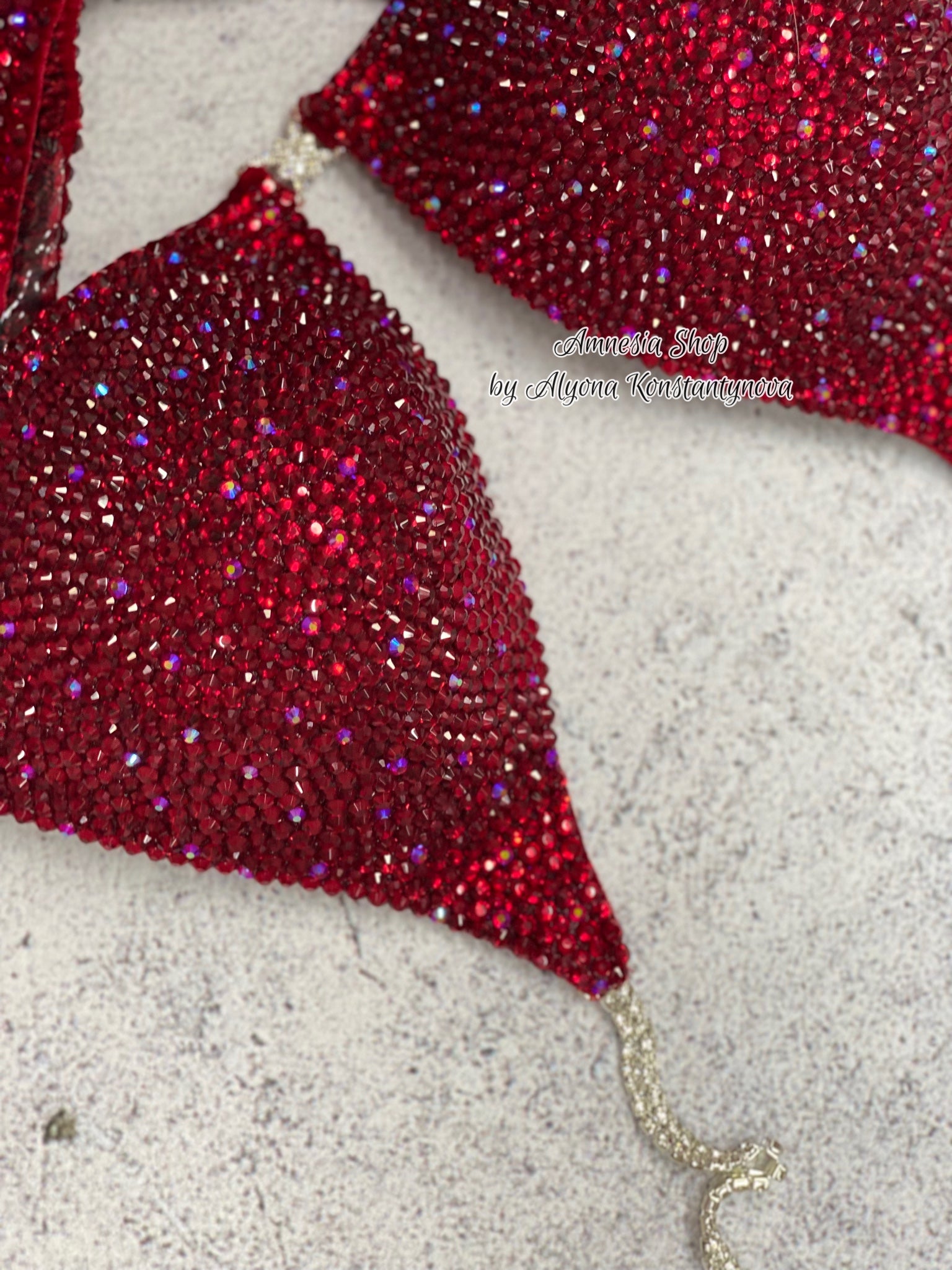 (Copy) Cherry Competition Bikini Set - Rhinestone Fitness - NPC - IFBB - WBFF - Figure Competition Suit - Posing Suit - Swarosvki Bodybuilding