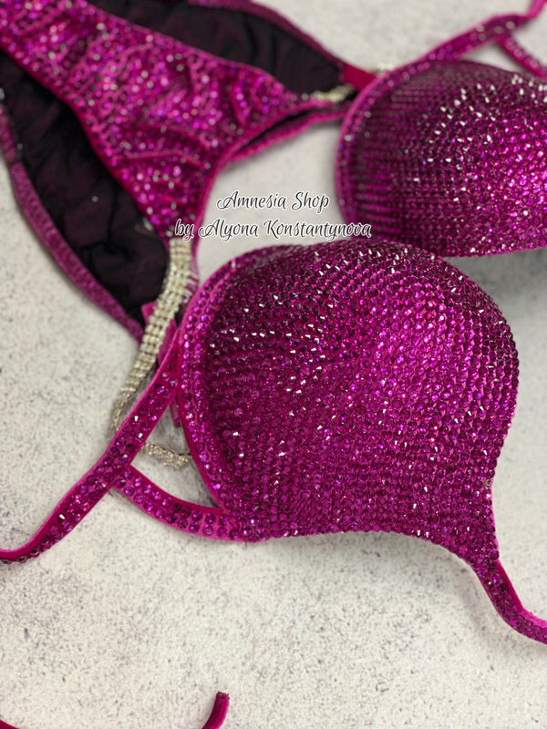 (Copy) Fuchsia Bikini - Bikini Gradient - Competition Bikini - Bikini Suit - IFBB Bikini Suit - Clothing Bikini