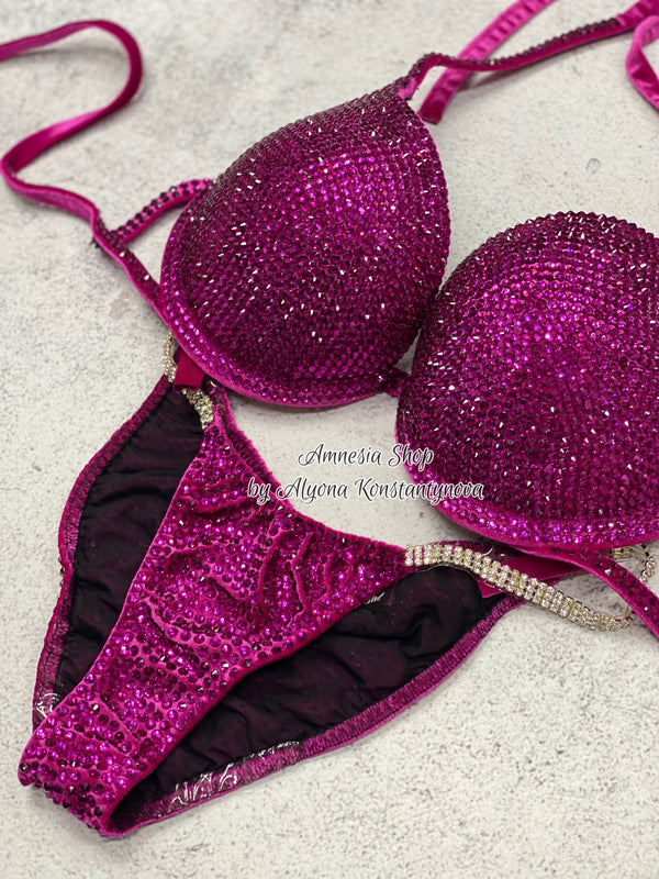 (Copy) Fuchsia Bikini - Bikini Gradient - Competition Bikini - Bikini Suit - IFBB Bikini Suit - Clothing Bikini