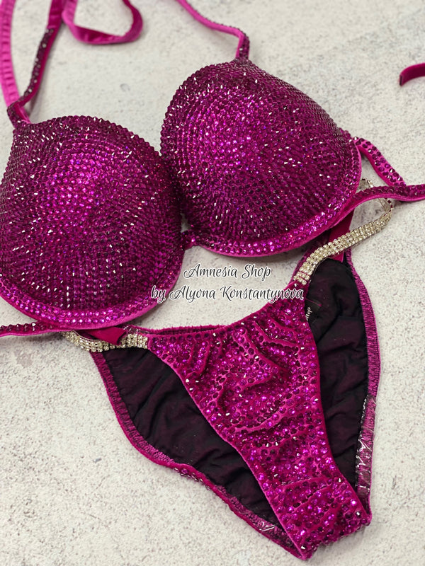 (Copy) Fuchsia Bikini - Bikini Gradient - Competition Bikini - Bikini Suit - IFBB Bikini Suit - Clothing Bikini