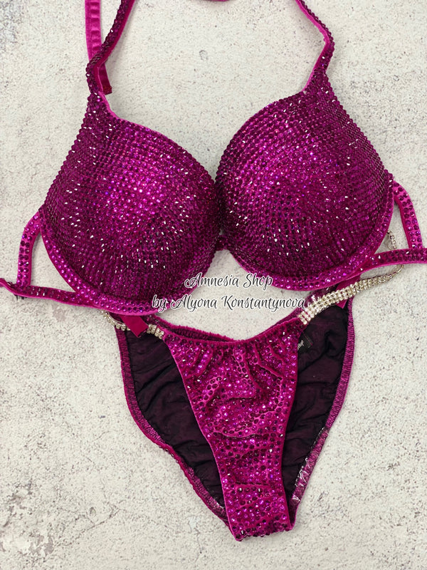 (Copy) Fuchsia Bikini - Bikini Gradient - Competition Bikini - Bikini Suit - IFBB Bikini Suit - Clothing Bikini