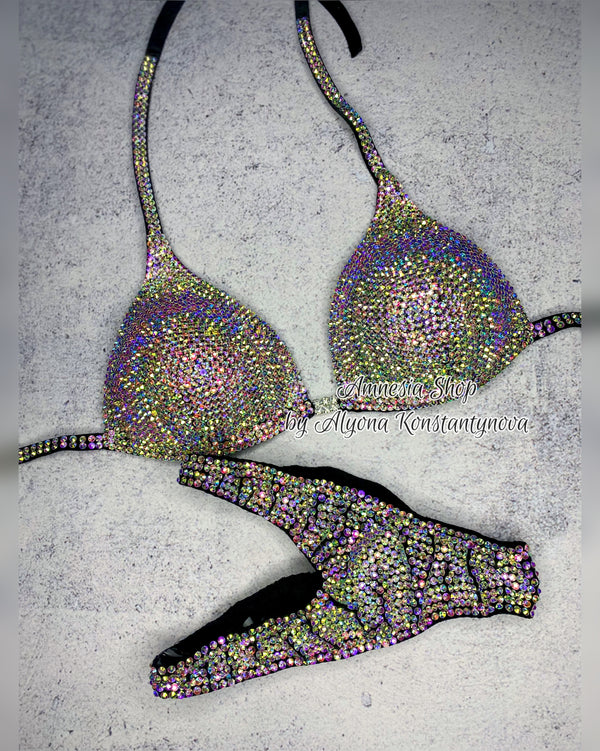 (Copy) Competition Bikini Set - Rhinestone Fitness - NPC - IFBB - WBFF - Figure Competition Suit - Posing Suit - Sw Bodybuilding