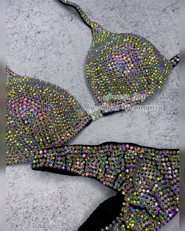 (Copy) Competition Bikini Set - Rhinestone Fitness - NPC - IFBB - WBFF - Figure Competition Suit - Posing Suit - Sw Bodybuilding