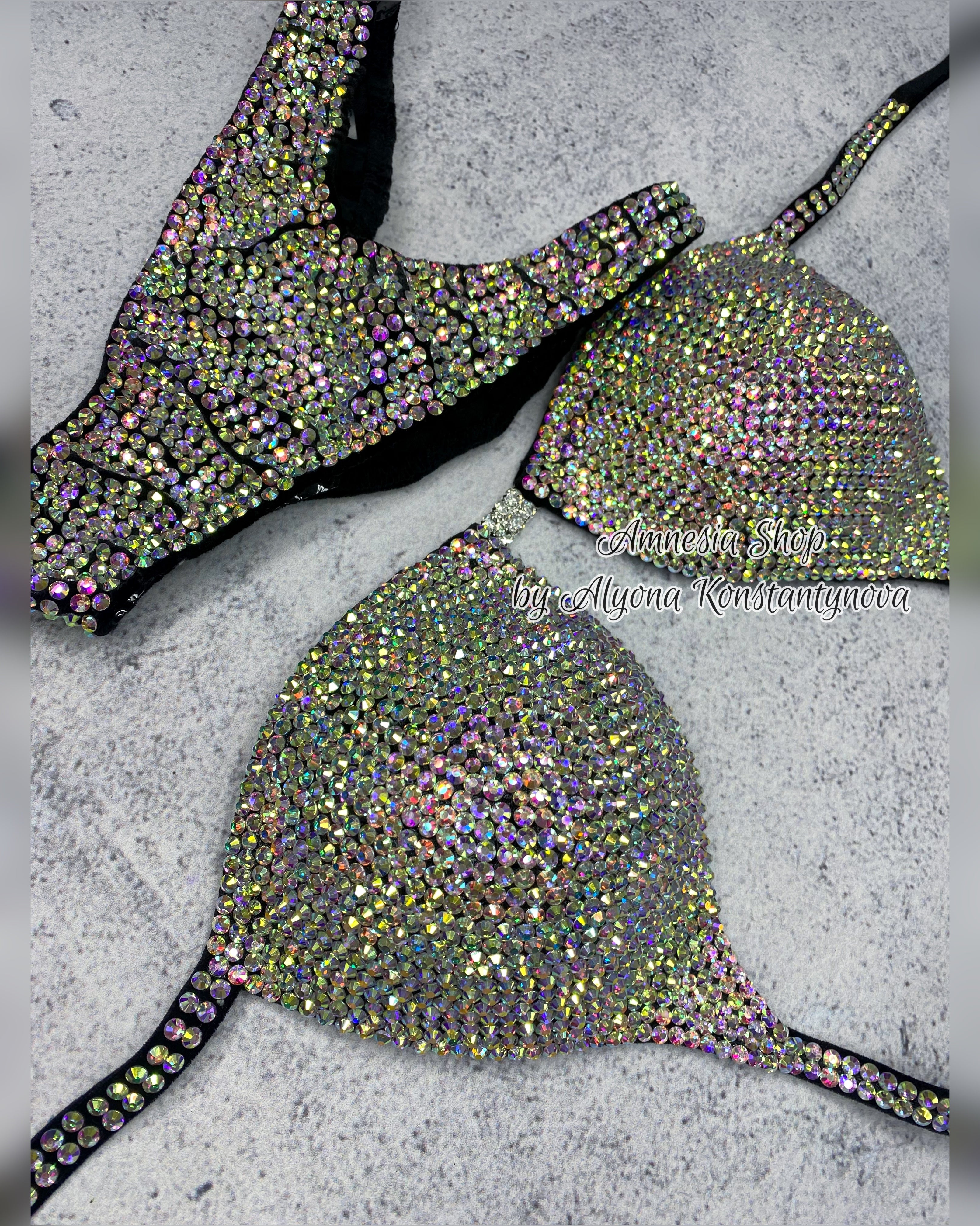 (Copy) Competition Bikini Set - Rhinestone Fitness - NPC - IFBB - WBFF - Figure Competition Suit - Posing Suit - Sw Bodybuilding