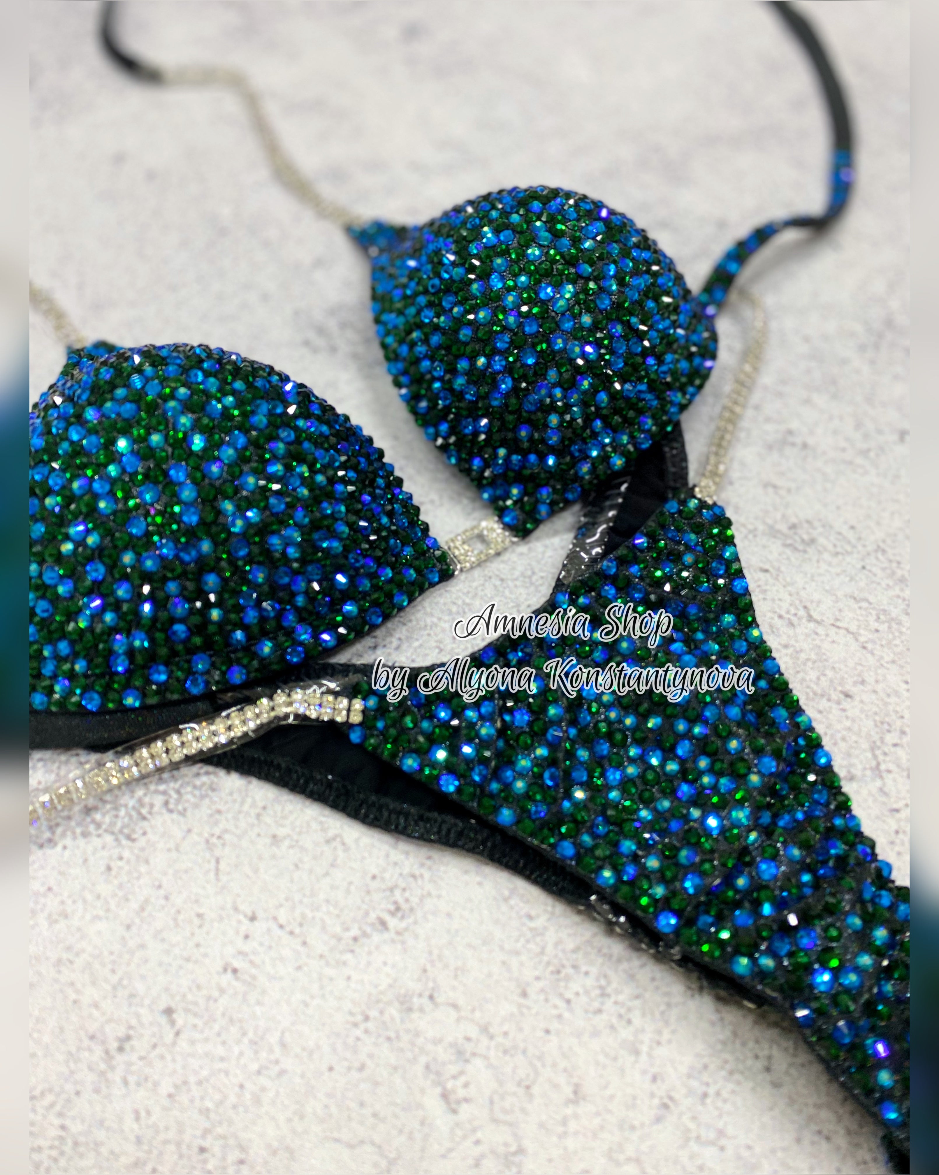Competition Bikini Set - Rhinestone Fitness - NPC - IFBB - WBFF - Wellness - Figure Competition Suit - Posing Suit - Swarovski Bodybuilding