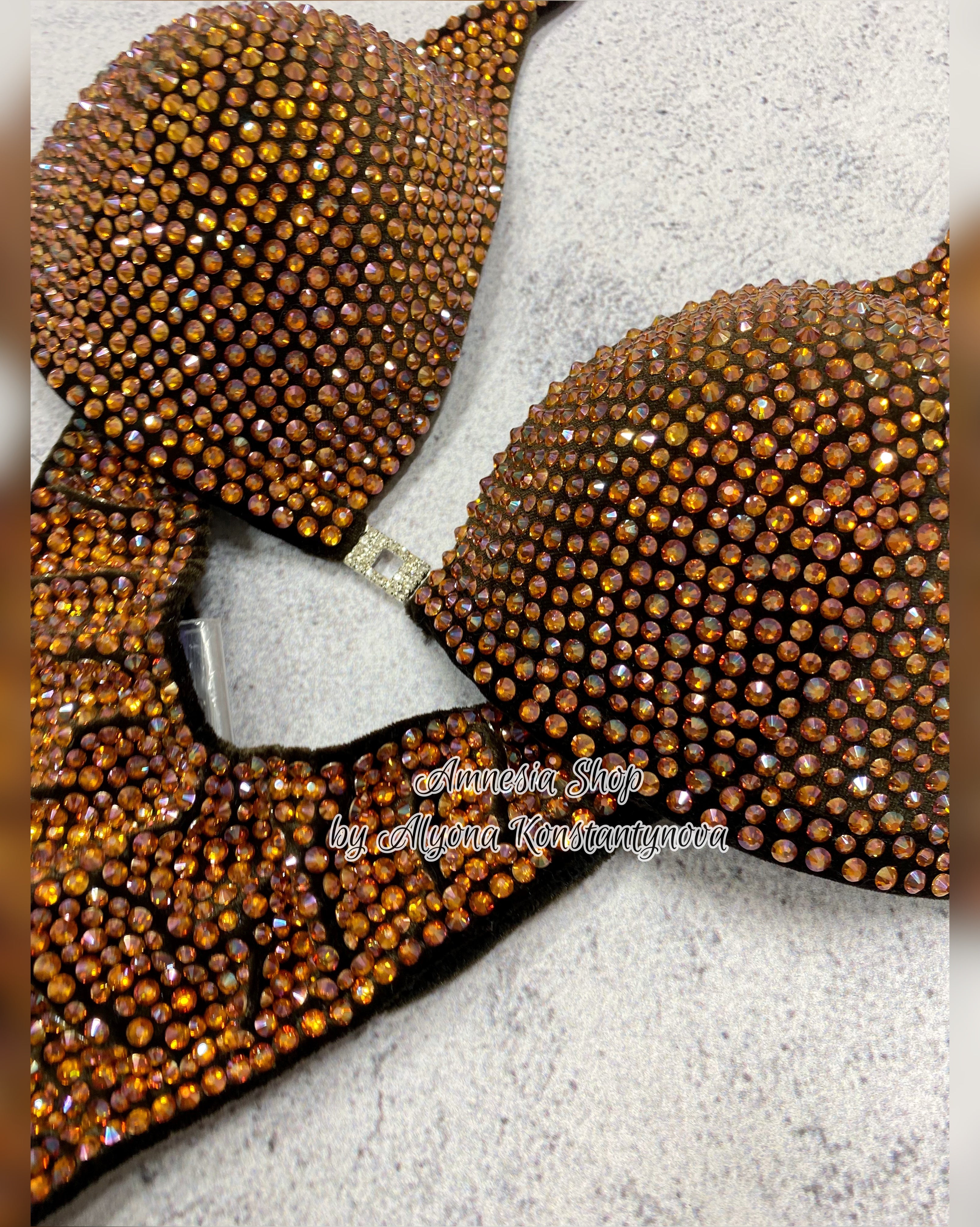 Brown Fitness Bikini - Competition Bikini Set - Figure Fitness - NPC - IFBB - Velvet Figure Competition Suit - Posing Suit - Wellness Bikini