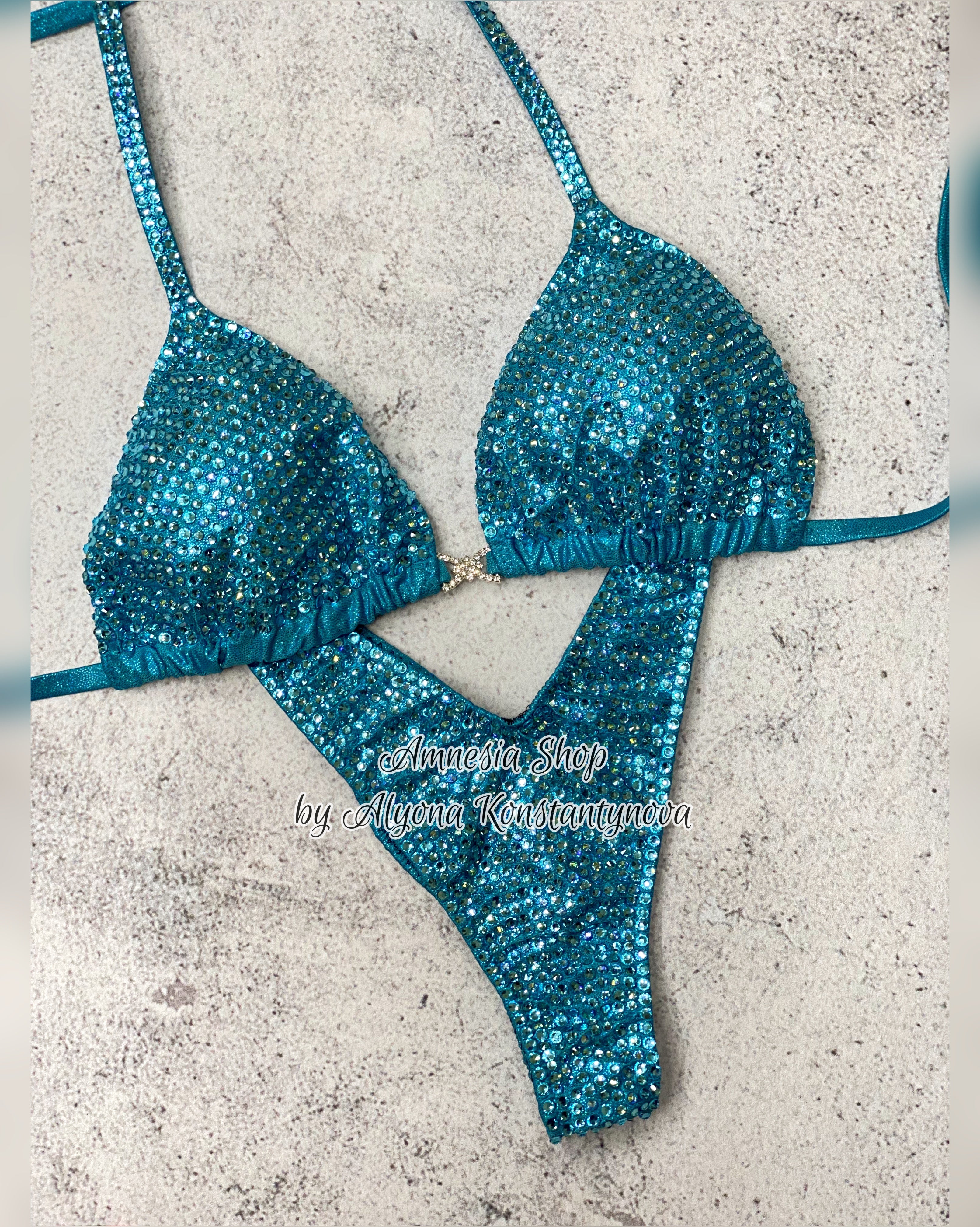 Fitness Bikini - Competition Bikini Set - Figure Fitness - NPC - IFBB - Velvet Figure Competition Suit - Posing Suit - Wellness Bikini