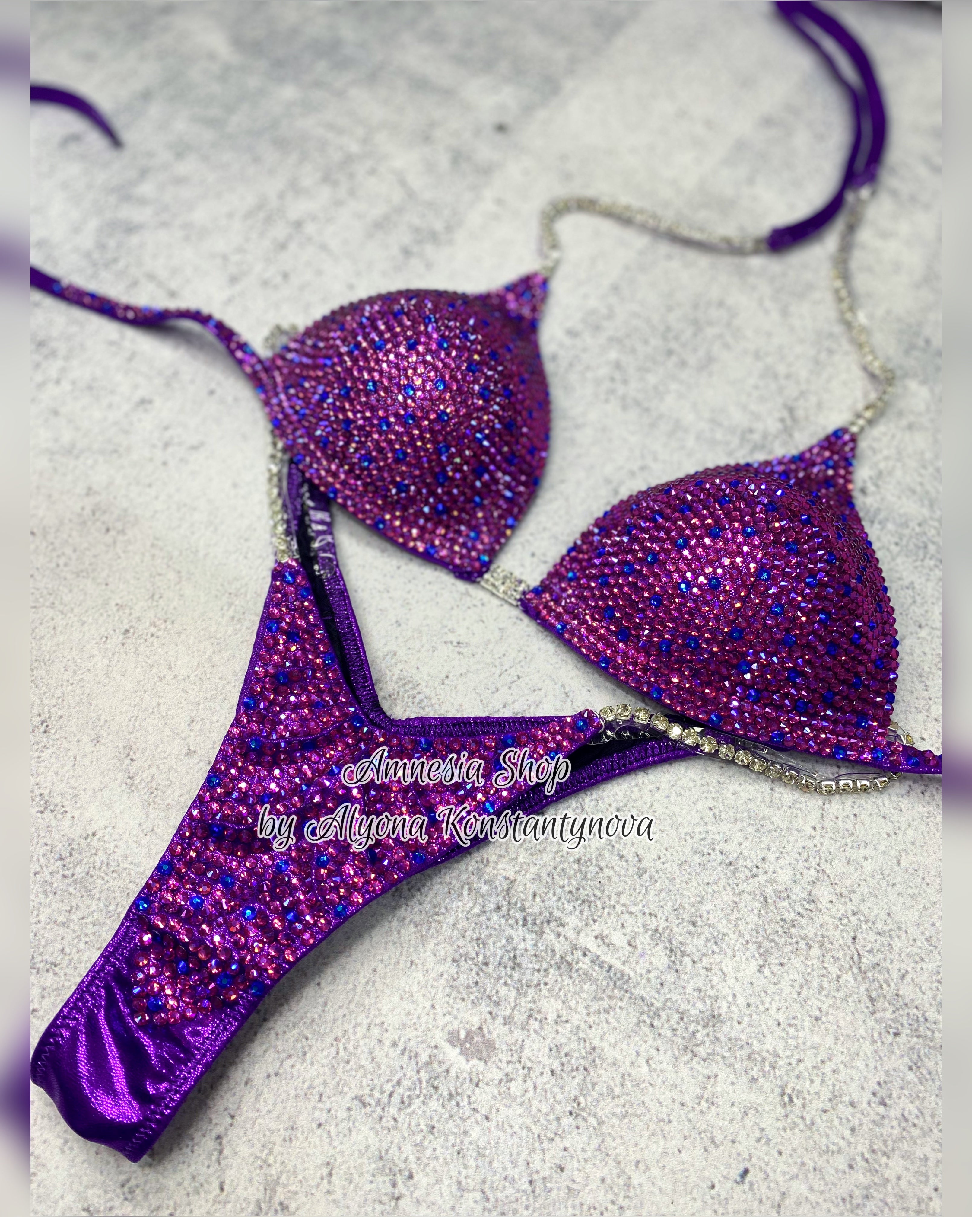 (Copy) Competition Bikini Set - Rhinestone Fitness - NPC - IFBB - WBFF - Figure Competition Suit - Posing Suit - Swarosvki Bodybuilding