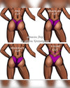 Lilac Fitness Bikini - Competition Bikini Set - Figure Fitness - NPC - Velvet Figure Competition Suit - Posing Suit - Wellness Bikini