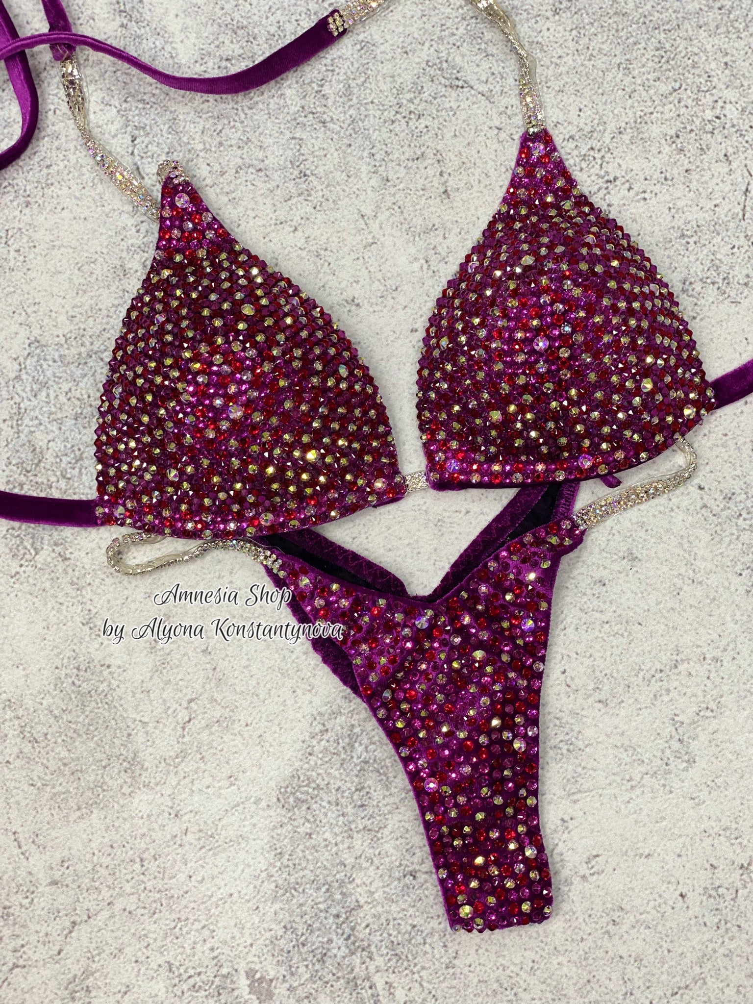 Fuchsia Competition Bikini Set, Competition Set, Figure Bikini, Bikini Suit, Competition Bikini, Sexy Set, Swimsuit, Posing Bikini, Fitness Bikini
