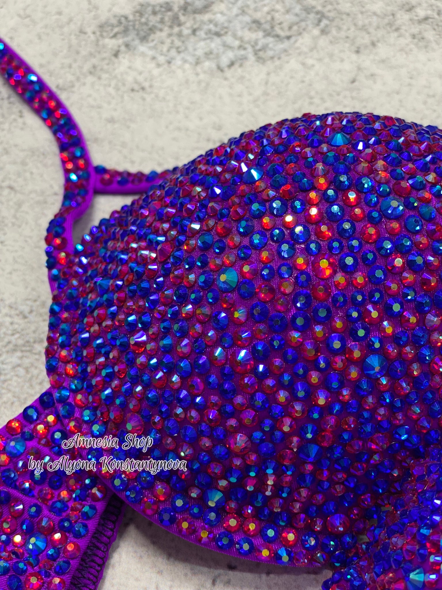 Violet Fitness Bikini - NPC Bikini - IFBB Competition Bikini - Crystal Competition Bikini Suit - Sexy Set - Fitness Suit