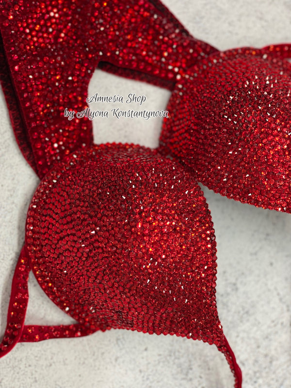 Fitness Bikini - Bodybuilding Bikini - NPC Bikini - IFBB Competition Bikini - Crystal Competition Bikini Suit - Sexy Set - Fitness Suit