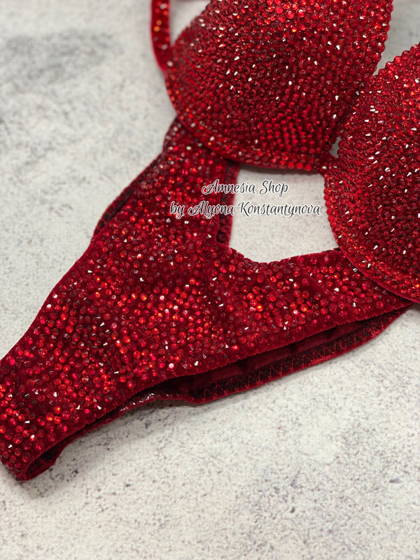 Fitness Bikini - Bodybuilding Bikini - NPC Bikini - IFBB Competition Bikini - Crystal Competition Bikini Suit - Sexy Set - Fitness Suit