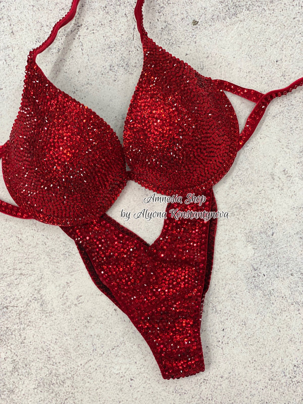 Fitness Bikini - Bodybuilding Bikini - NPC Bikini - IFBB Competition Bikini - Crystal Competition Bikini Suit - Sexy Set - Fitness Suit