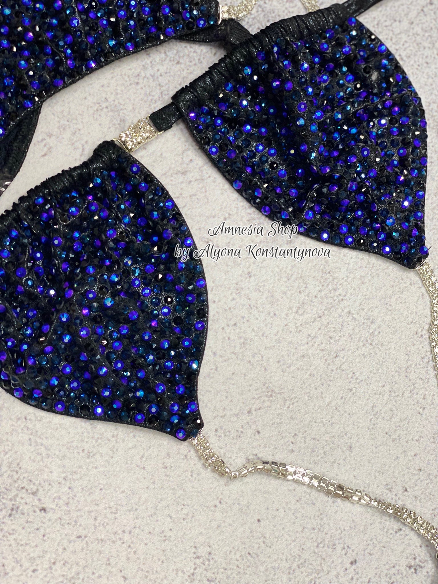 NPC Bikini Suit - Figure Competition Suit - Fitness Bikini - Bodybuilding Bikini - Custom Crystal Figure Suit - Wellness Bikini