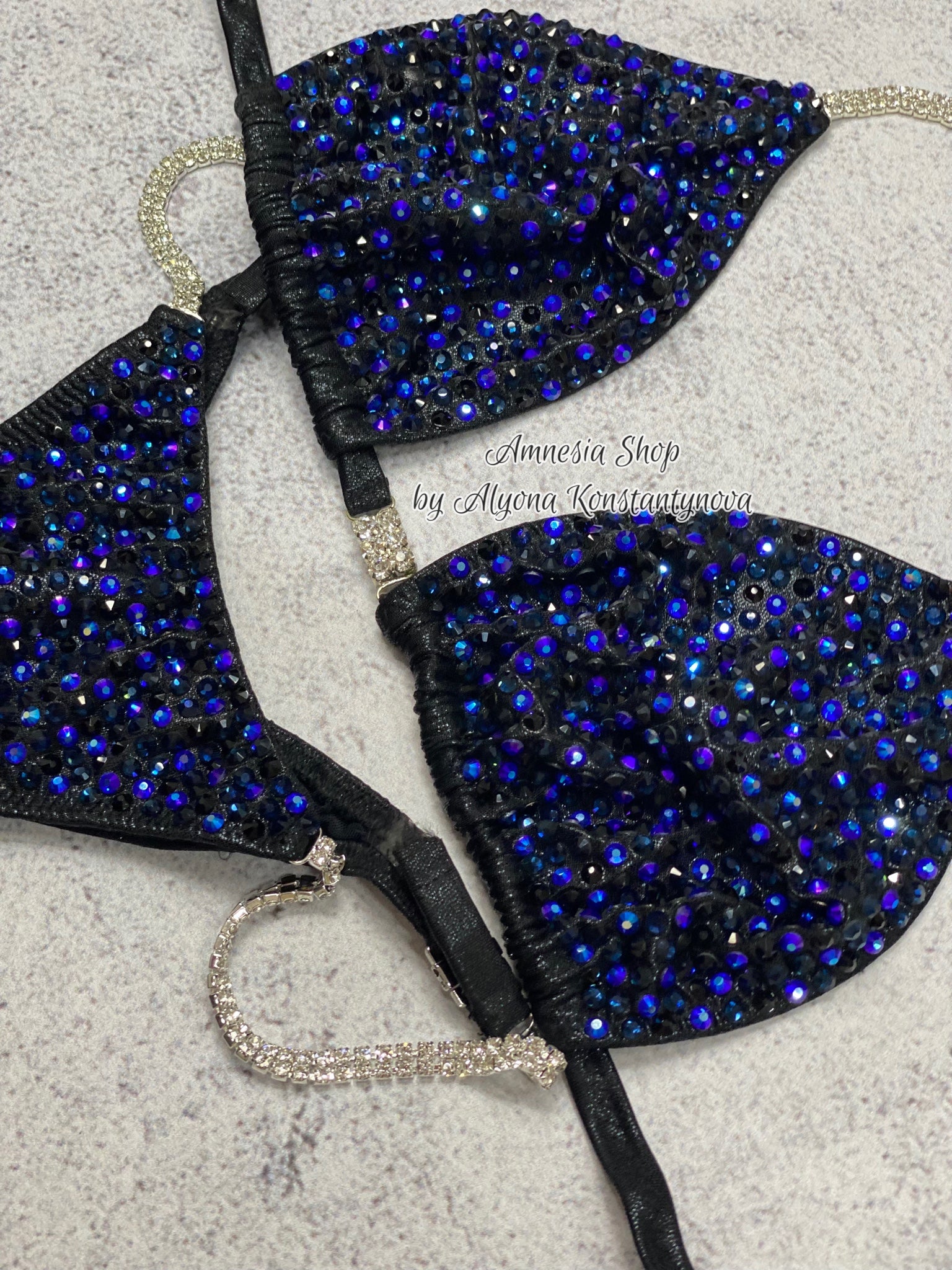 NPC Bikini Suit - Figure Competition Suit - Fitness Bikini - Bodybuilding Bikini - Custom Crystal Figure Suit - Wellness Bikini