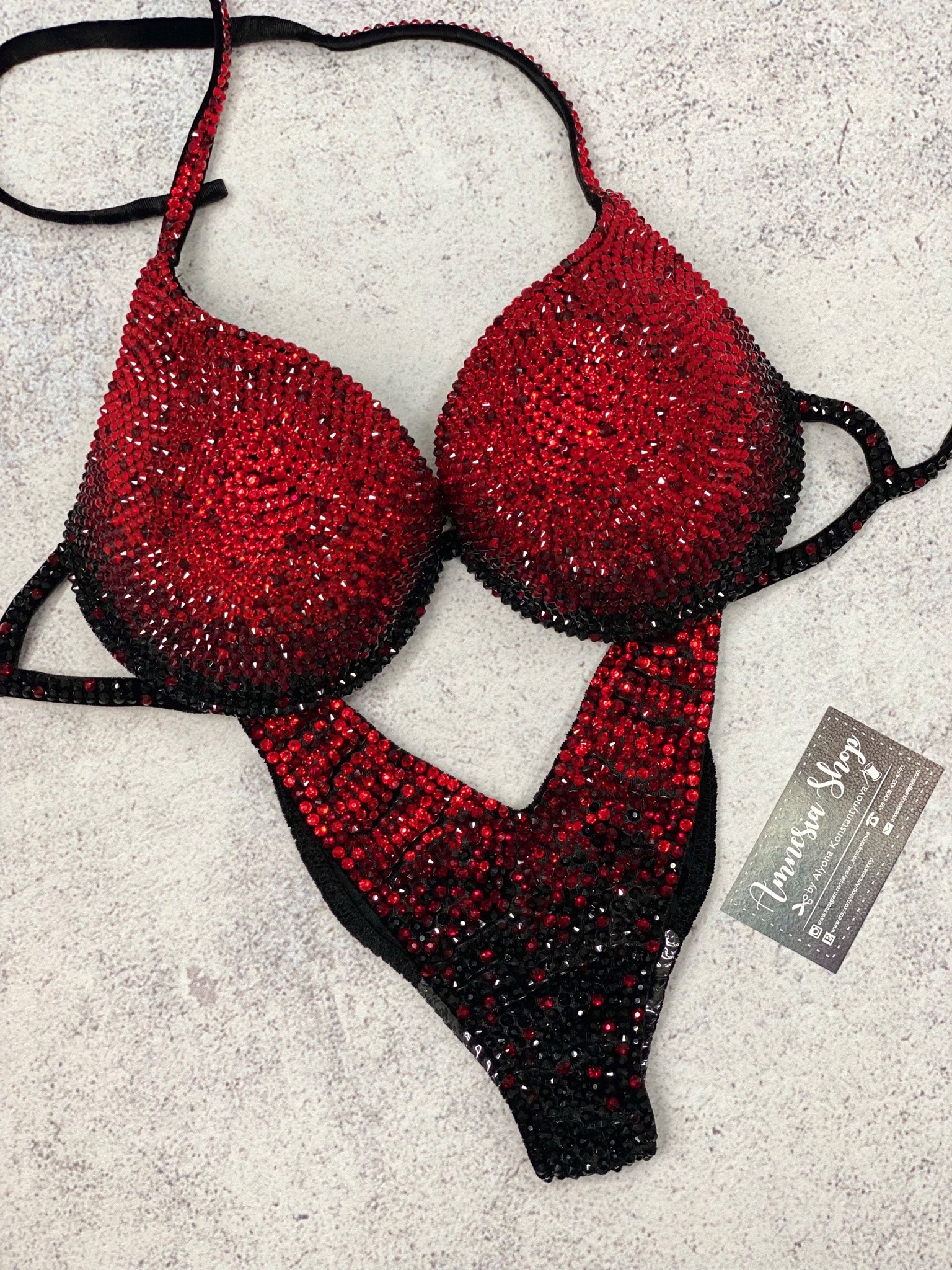 Fitness Bikini - Competition Bikini Set - Rhinestone Fitness - Figure Suit - IFBB - WBFF - Posing Suit