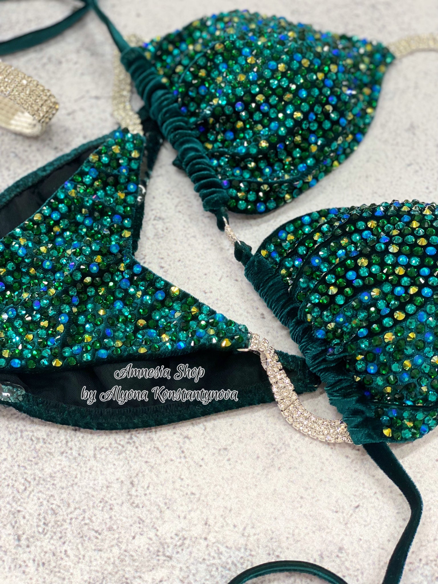 Bikini Suit - Figure Competition Suit - Fitness Bikini - Bodybuilding Bikini - Custom Crystal Figure Suit - Wellness Bikini - NPC
