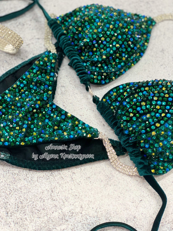 Bikini Suit - Figure Competition Suit - Fitness Bikini - Bodybuilding Bikini - Custom Crystal Figure Suit - Wellness Bikini - NPC