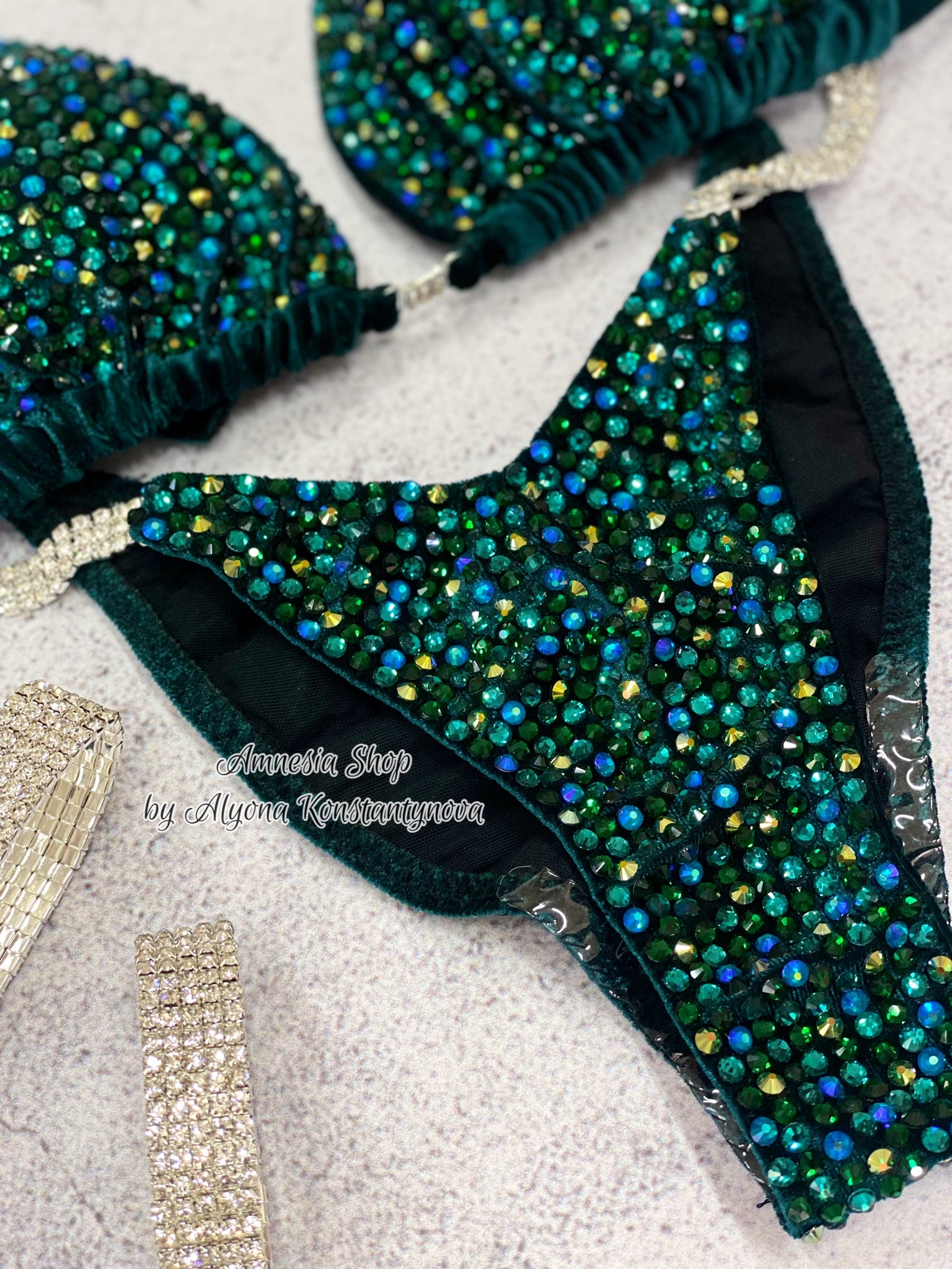 Bikini Suit - Figure Competition Suit - Fitness Bikini - Bodybuilding Bikini - Custom Crystal Figure Suit - Wellness Bikini - NPC