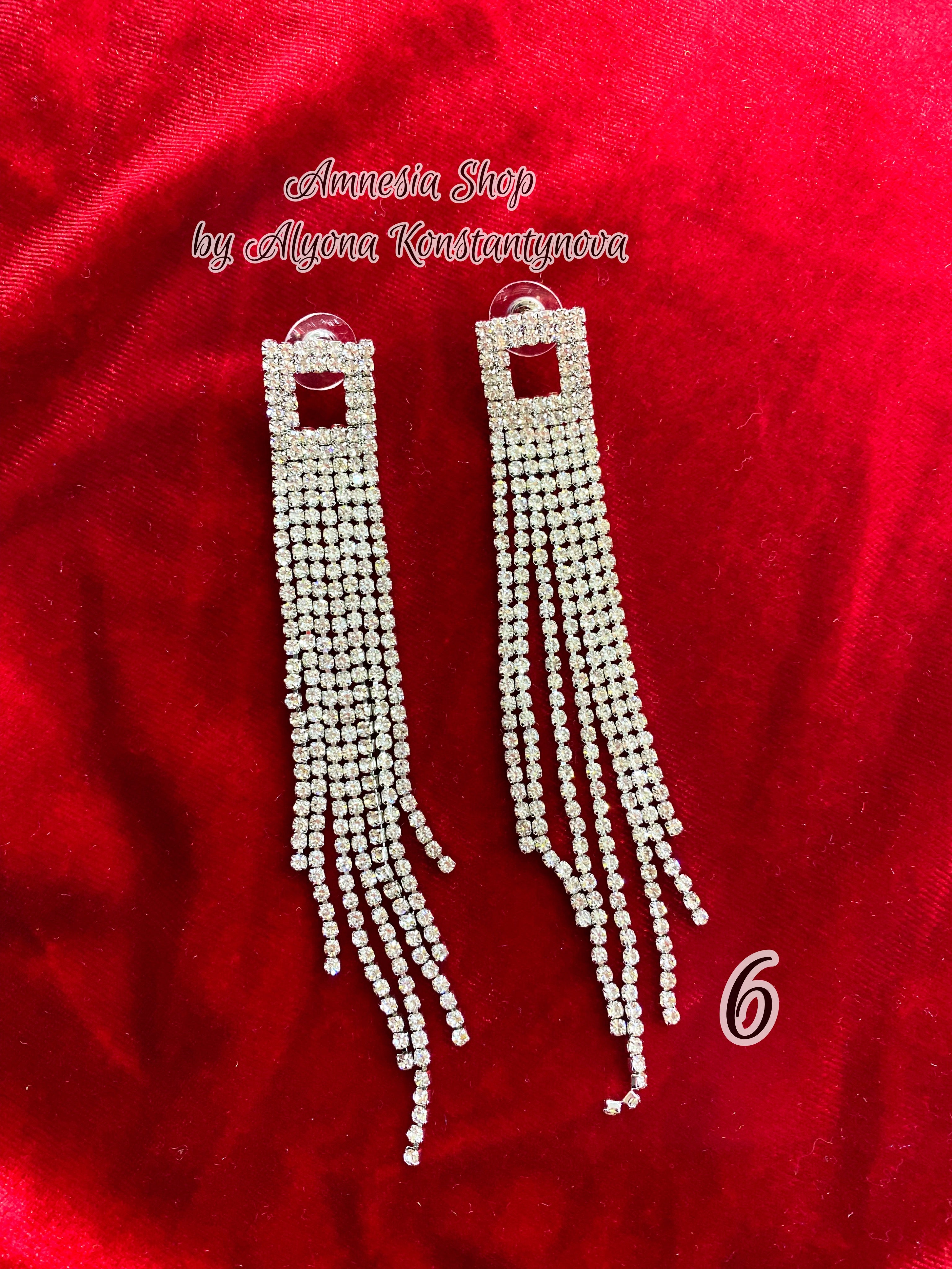 style 6 Luxurious crystal earrings