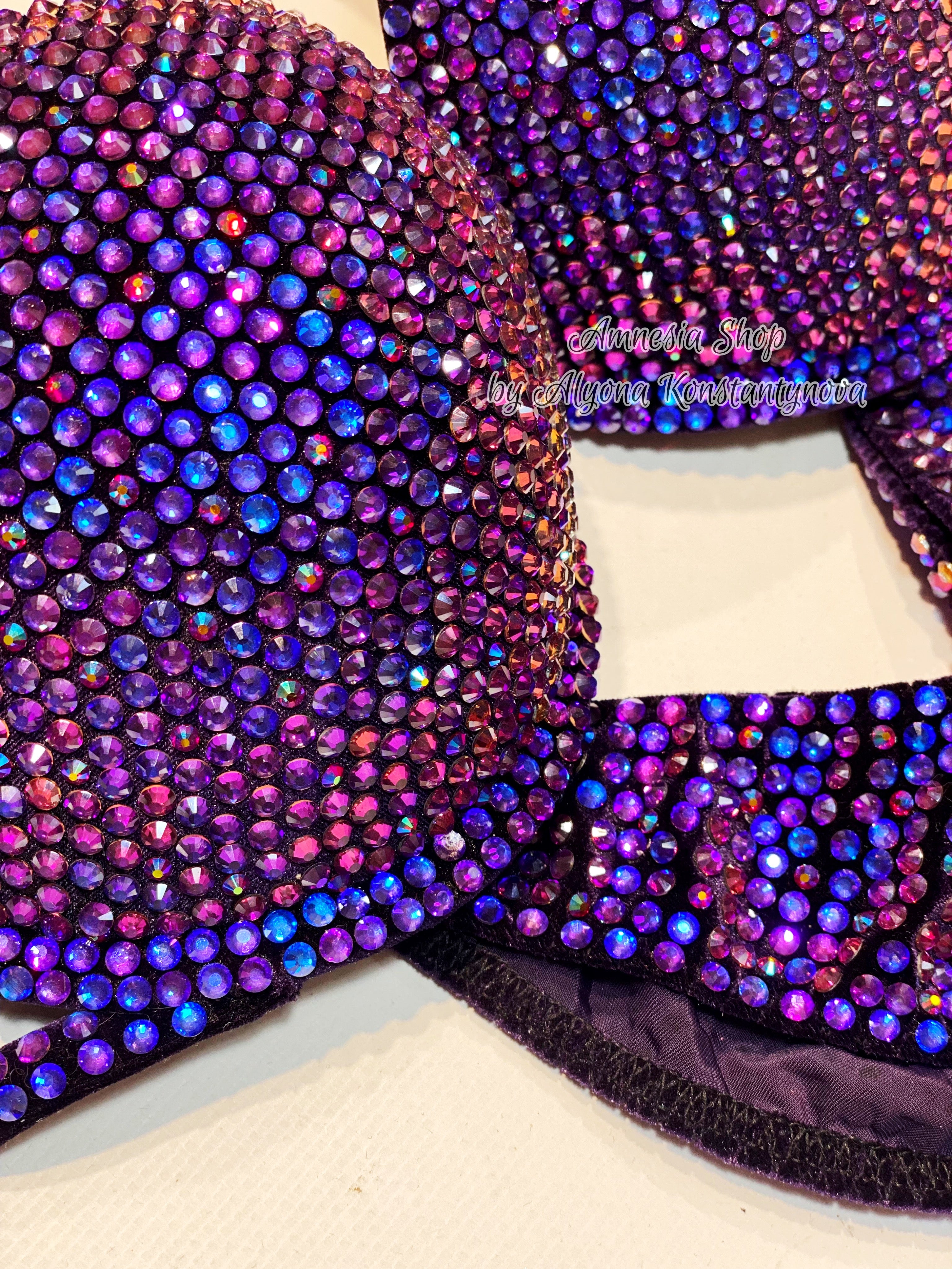 Violet Fitness Bikini - NPC Bikini - IFBB Competition Bikini - Crystal Competition Bikini Suit - Sexy Set - Fitness Suit