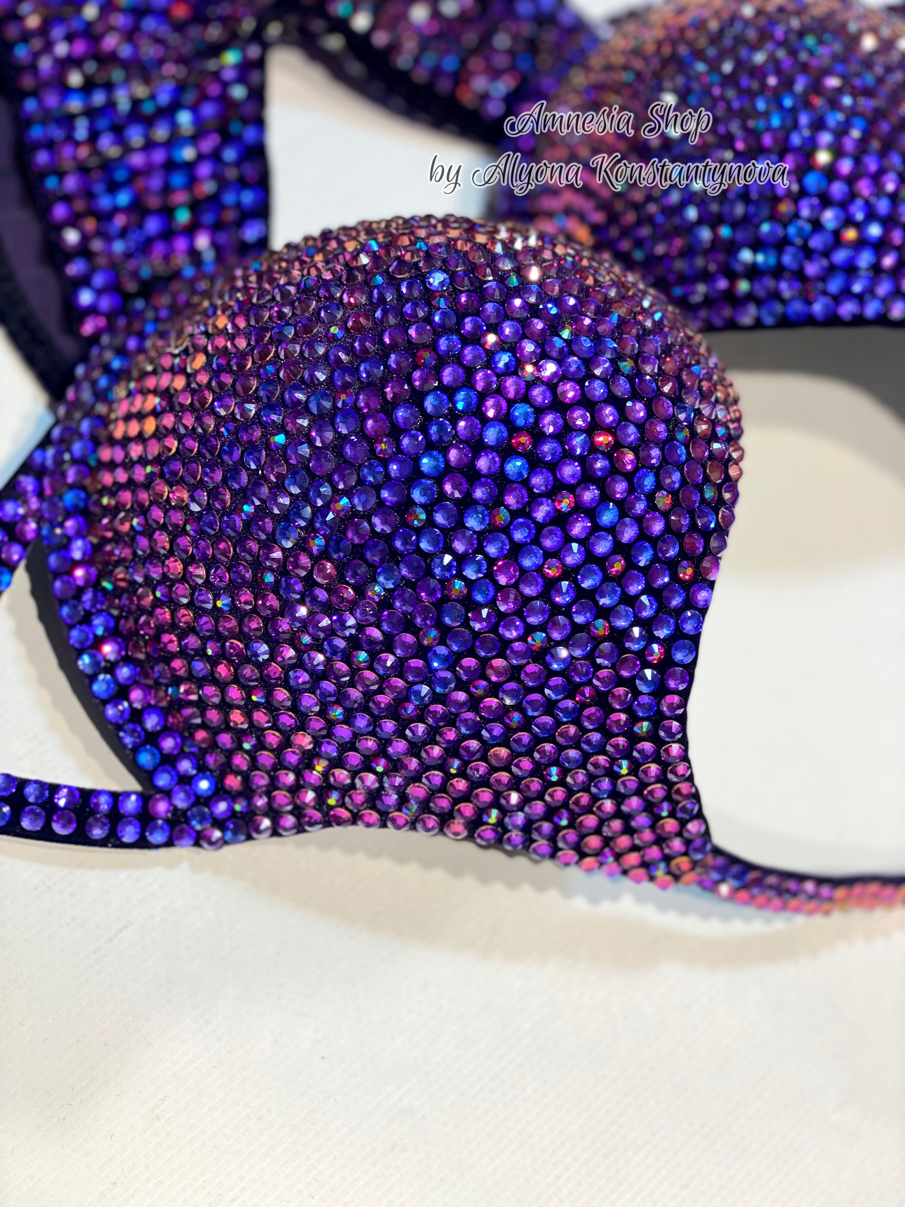 Violet Fitness Bikini - NPC Bikini - IFBB Competition Bikini - Crystal Competition Bikini Suit - Sexy Set - Fitness Suit