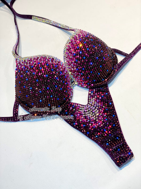 Fitness Bikini - Competition Bikini Set - Rhinestone Fitness - Figure Suit - IFBB - WBFF - Posing Suit