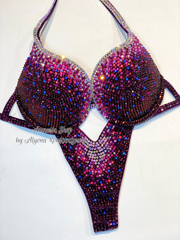 Fitness Bikini - Competition Bikini Set - Rhinestone Fitness - Figure Suit - IFBB - WBFF - Posing Suit