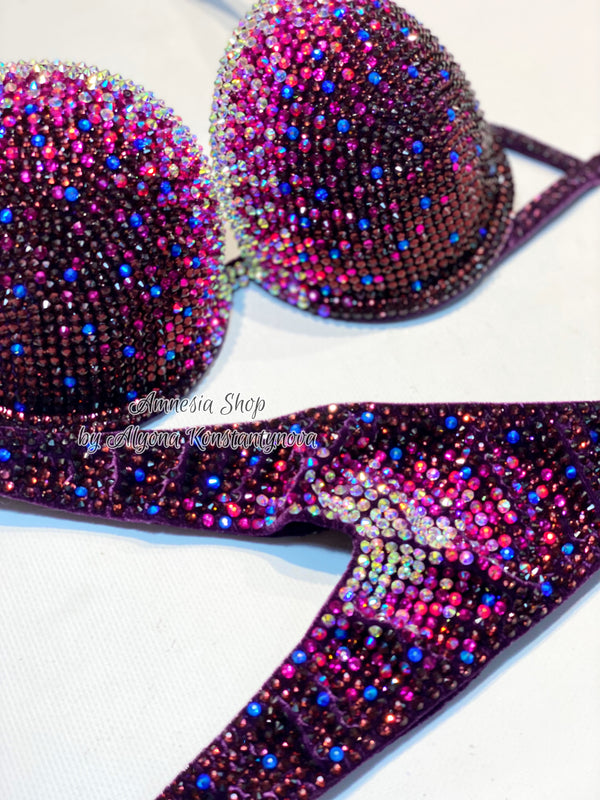 Fitness Bikini - Competition Bikini Set - Rhinestone Fitness - Figure Suit - IFBB - WBFF - Posing Suit