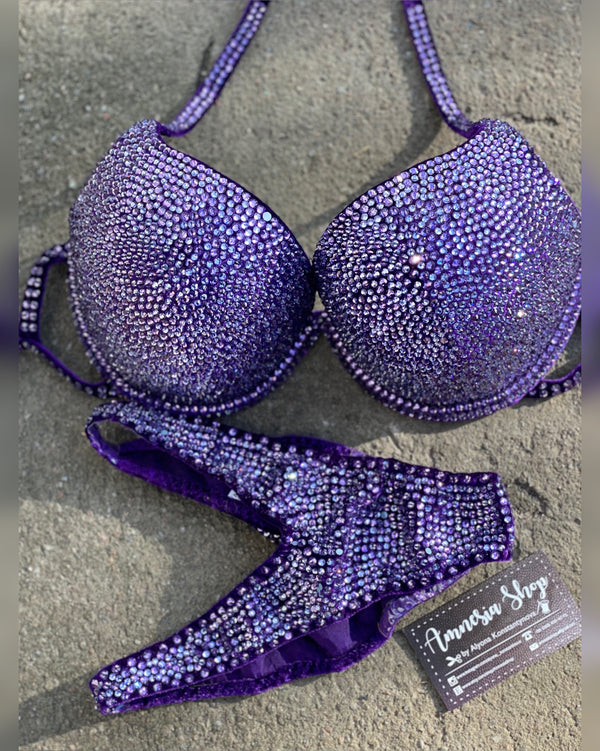 Fitness Bikini - Bodybuilding Bikini - NPC Bikini - IFBB Competition Bikini - Crystal Competition Bikini Suit - Sexy Set - Fitness Suit