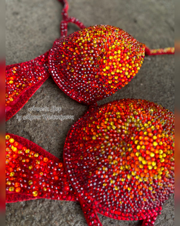 Fitness Bikini - Competition Bikini Set - Rhinestone Fitness - Figure Suit - IFBB - WBFF - Posing Suit