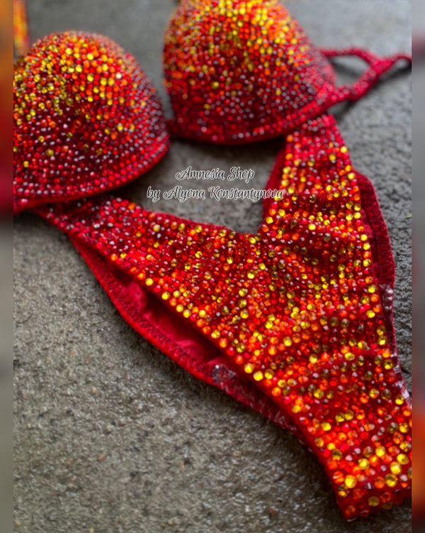 Fitness Bikini - Competition Bikini Set - Rhinestone Fitness - Figure Suit - IFBB - WBFF - Posing Suit