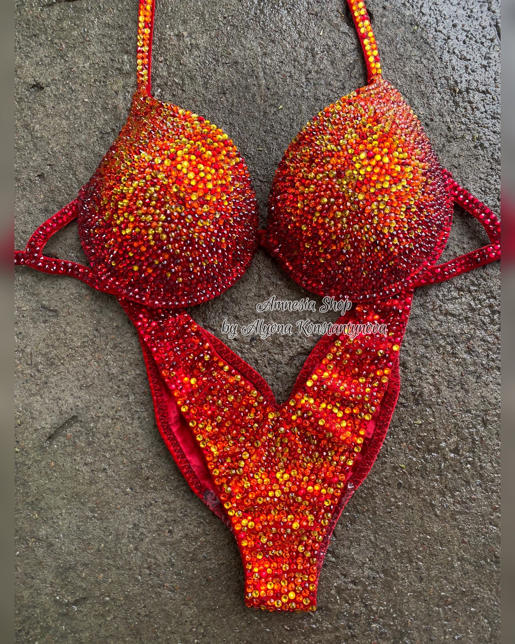 Fitness Bikini - Competition Bikini Set - Rhinestone Fitness - Figure Suit - IFBB - WBFF - Posing Suit