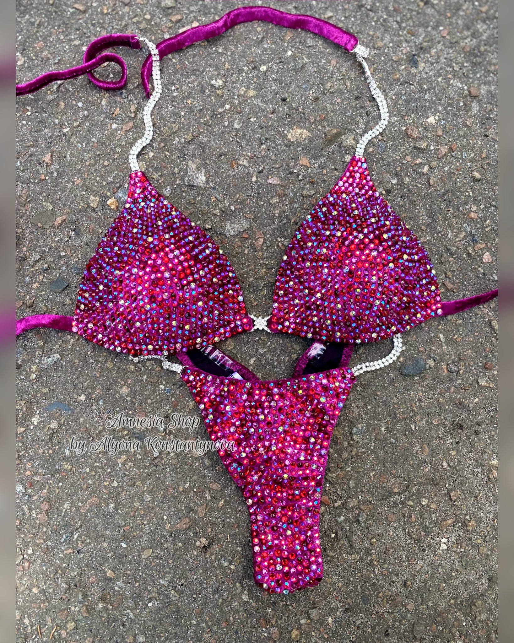 Pink Competition Bikini Set, Competition Set, Figure Bikini, Bikini Suit, Competition Bikini, Sexy Set, Swimsuit, Posing Bikini, Fitness Bikini