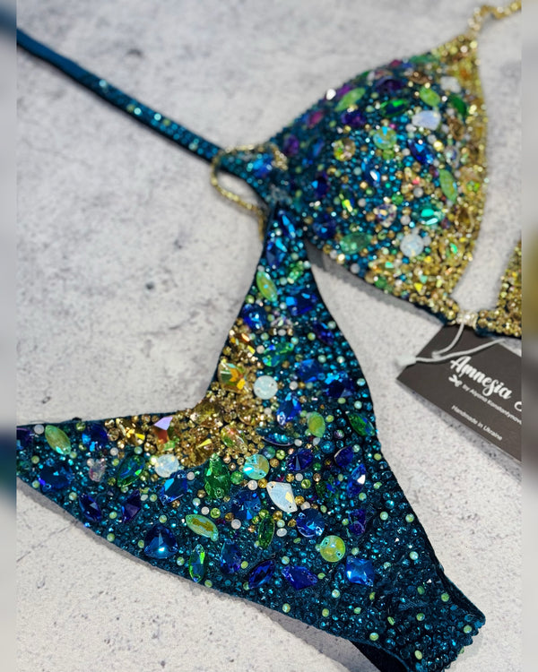 Competition Bikini Set - Rhinestone Fitness - NPC - IFBB - WBFF - Wellness - Figure Competition Suit - Posing Suit - Swarovski Bodybuilding