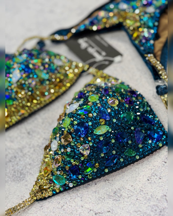 Competition Bikini Set - Rhinestone Fitness - NPC - IFBB - WBFF - Wellness - Figure Competition Suit - Posing Suit - Swarovski Bodybuilding