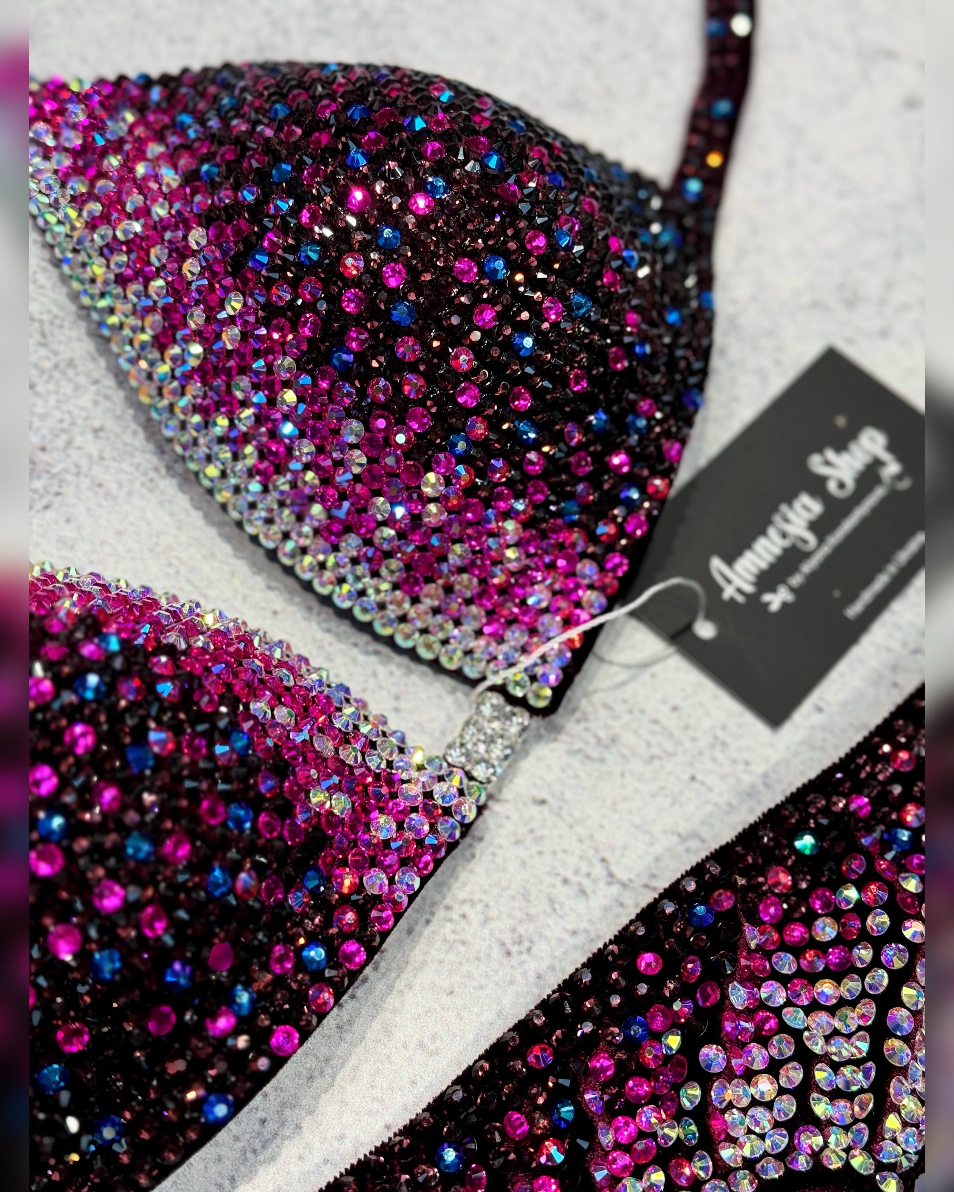 (Copy)  IFBB Bikini - Competition Bikini Set - Figure Fitness - NPC - IFBB - Velvet Figure Competition Suit - Posing Suit - Wellness Bikini