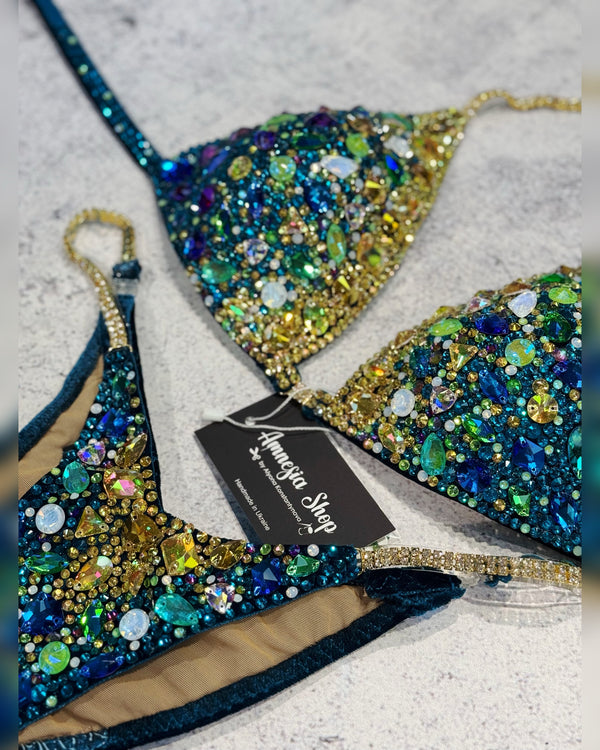 Competition Bikini Set - Rhinestone Fitness - NPC - IFBB - WBFF - Wellness - Figure Competition Suit - Posing Suit - Swarovski Bodybuilding