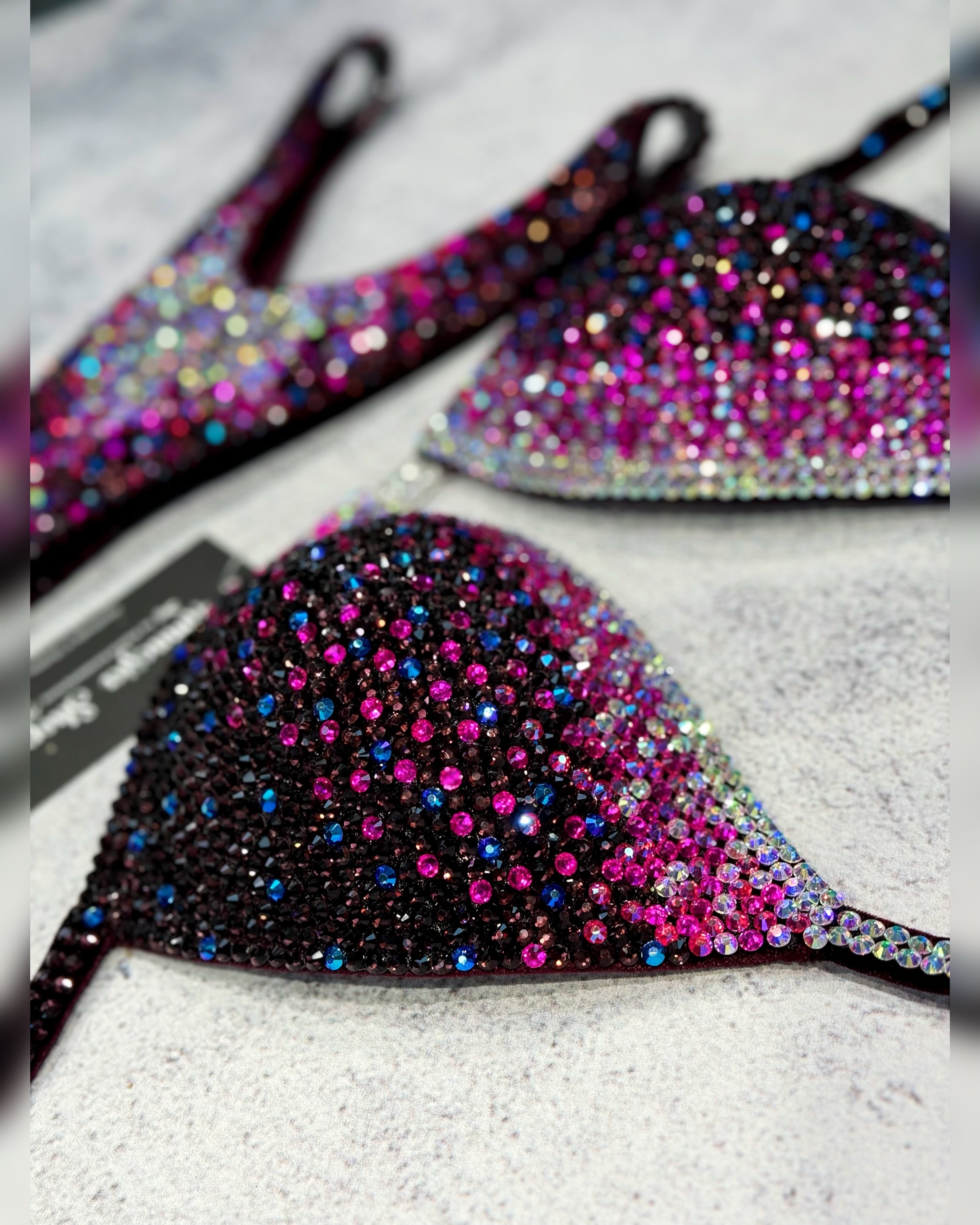 (Copy)  IFBB Bikini - Competition Bikini Set - Figure Fitness - NPC - IFBB - Velvet Figure Competition Suit - Posing Suit - Wellness Bikini