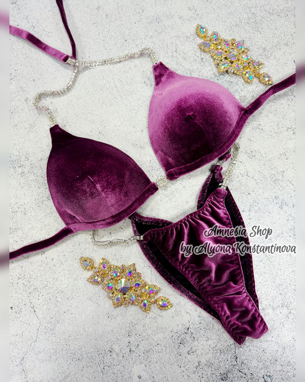 (Copy) Base bikini, Fitness Bikini - Bodybuilding Bikini - Swarovski Bikiki - IFBB Competition Bikini - Posing Suit - Fitness Suit