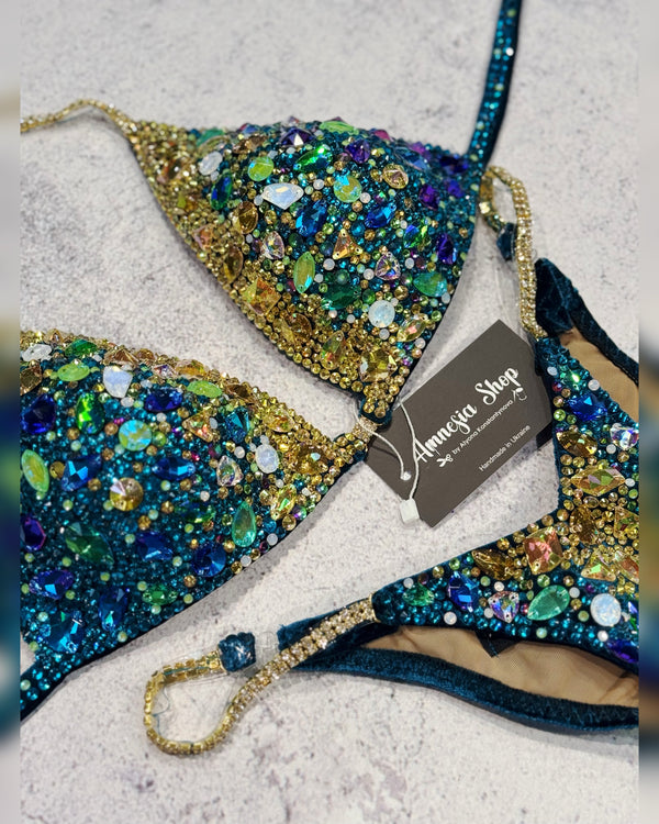 Competition Bikini Set - Rhinestone Fitness - NPC - IFBB - WBFF - Wellness - Figure Competition Suit - Posing Suit - Swarovski Bodybuilding